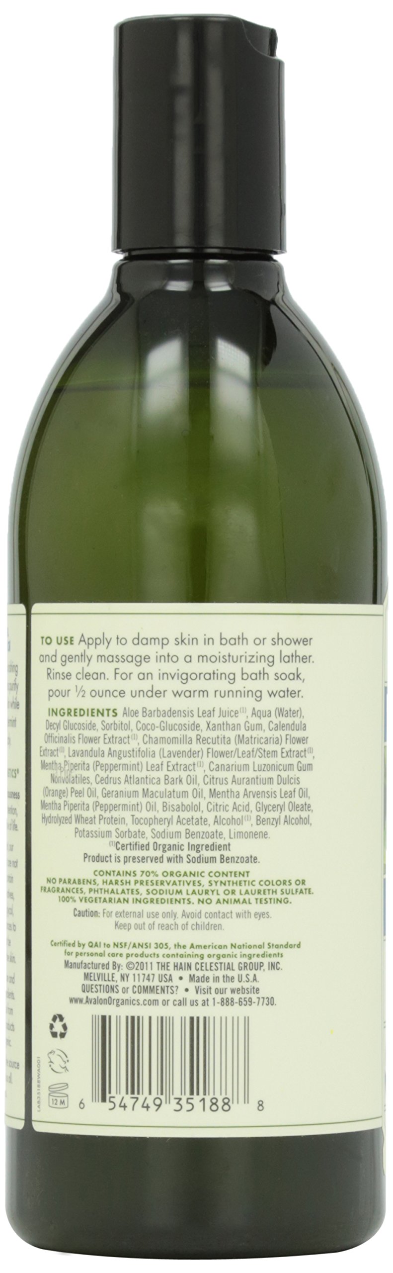 Foto 6 pulgar | Gel De Baño Y Ducha Avalon Organics Botanicals Mint 355 Ml - Venta Internacional