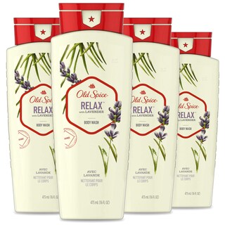 Foto 1 | Gel de Baño Old Spice Relax con Lavanda Para Hombre 480 Ml Paquete de 4 - Venta Internacional