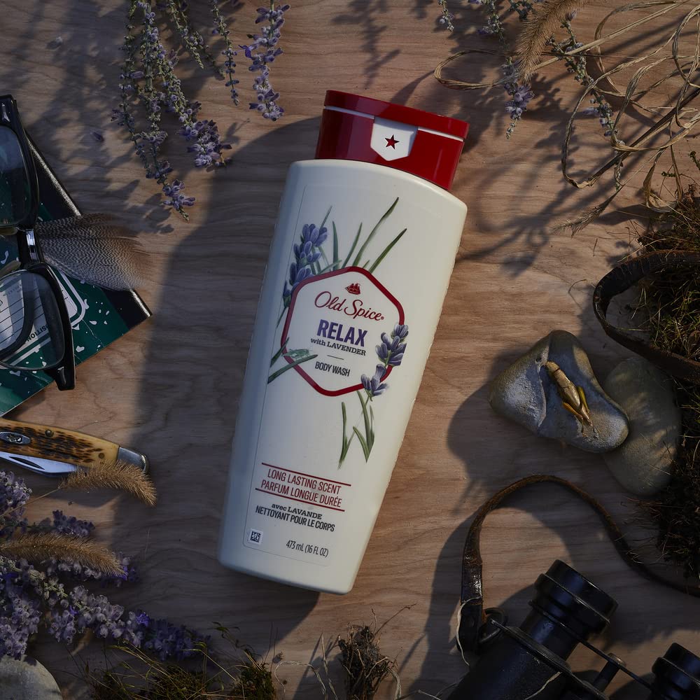 Foto 3 pulgar | Gel de Baño Old Spice Relax con Lavanda Para Hombre 480 Ml Paquete de 4 - Venta Internacional