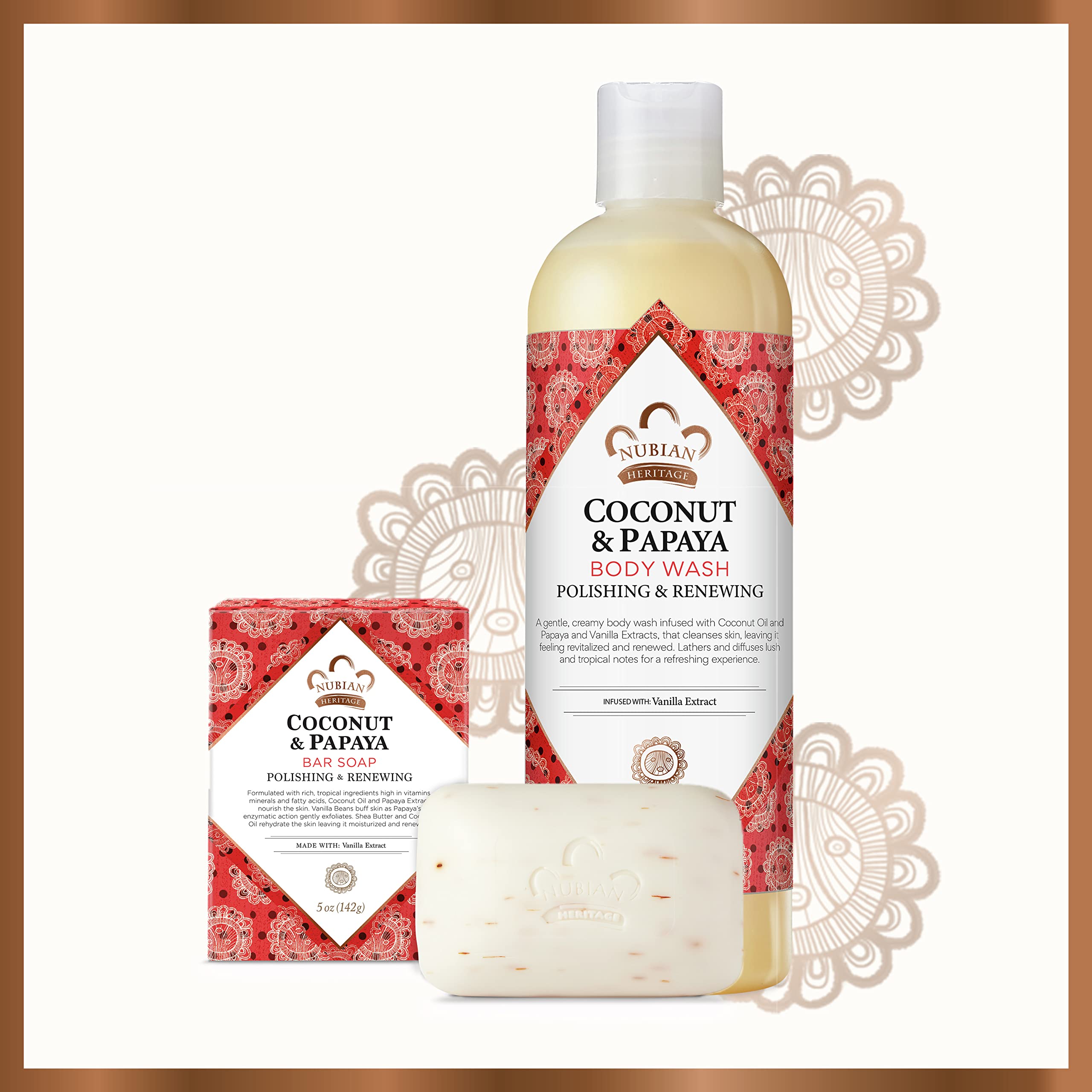 Foto 7 pulgar | Gel de Baño Nubian Heritage Coco y Papaya para Piel Seca 385 ml - Venta Internacional