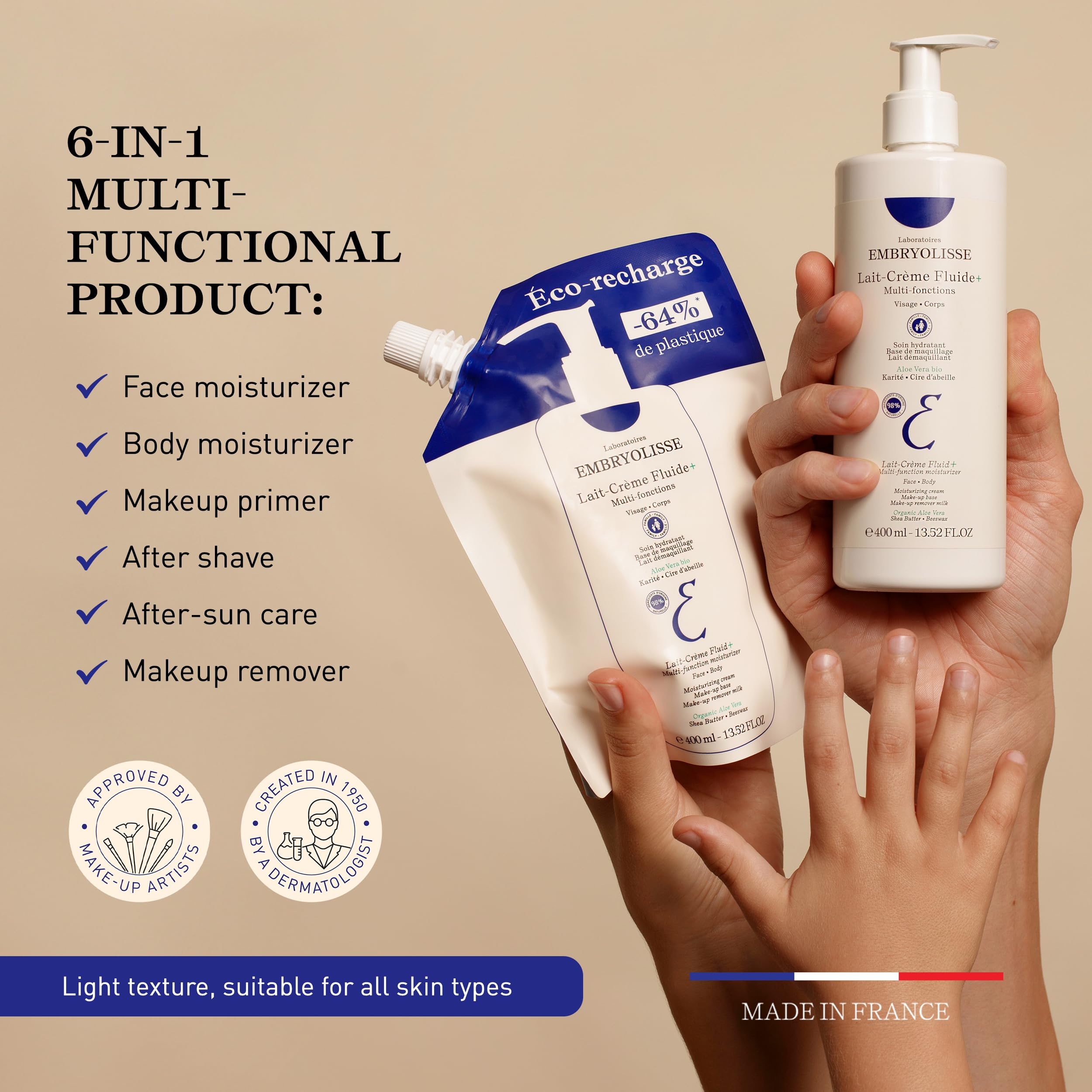 Foto 4 pulgar | Loción Hidratante Embryolisse Lait Creme Fluid+ 400 Ml - Venta Internacional