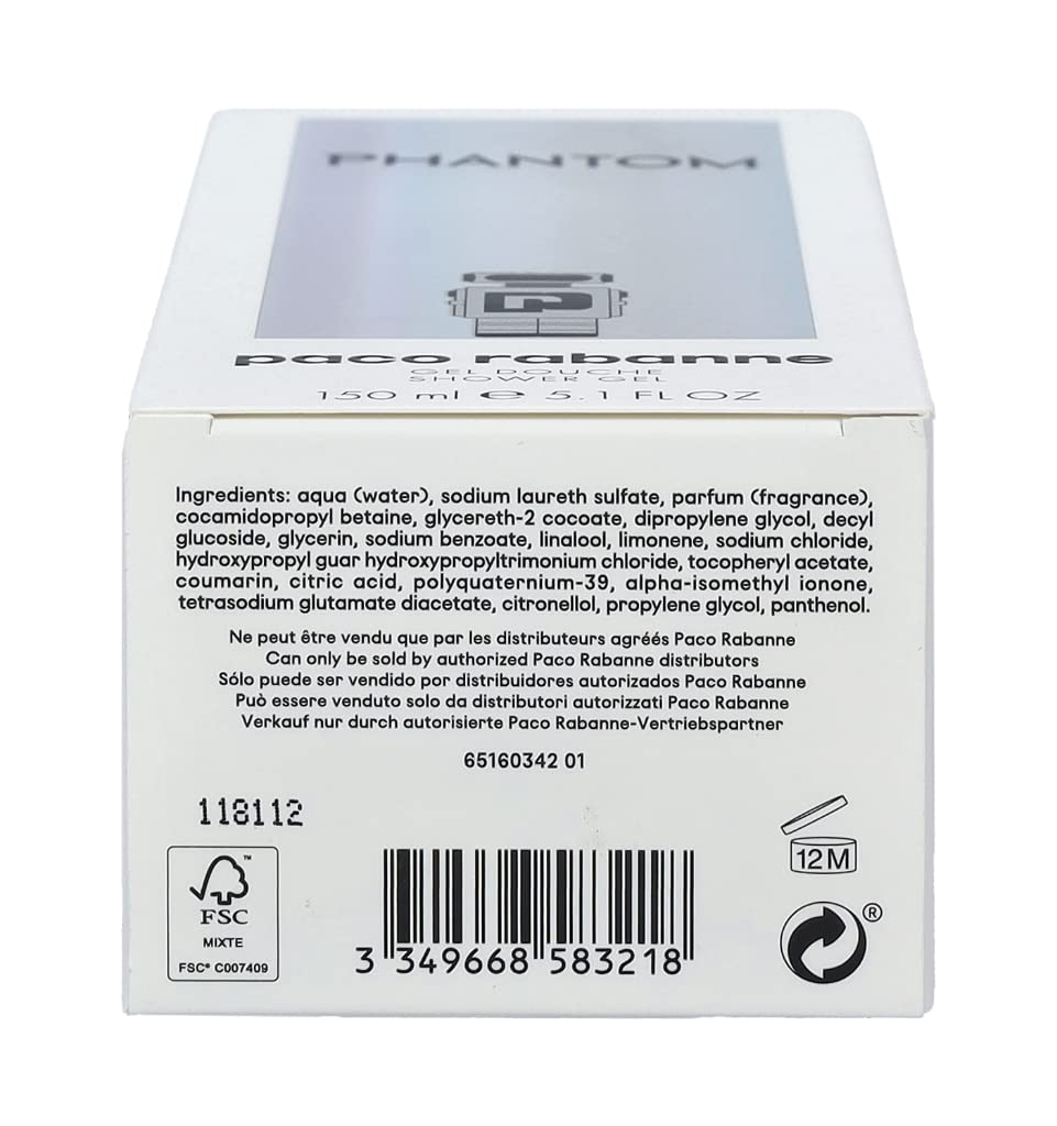 Foto 6 pulgar | Gel de Ducha Paco Rabanne Phantom 150 ml - Venta Internacional