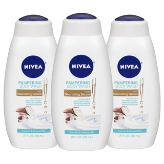 Foto 1 | Gel De Baño Nivea De Leche De Coco Y Almendras, 600 Ml (paquete De 3) - Venta Internacional.