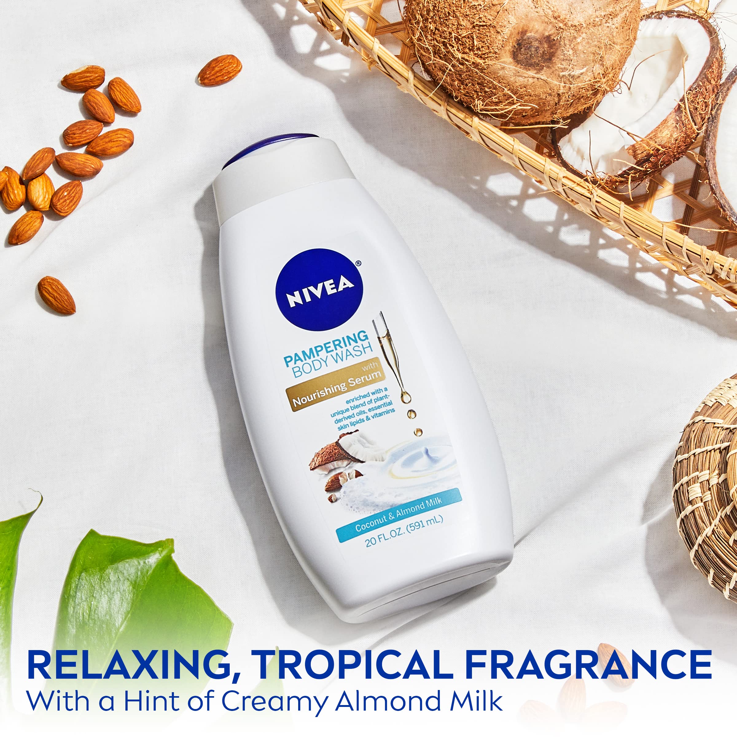 Foto 7 pulgar | Gel De Baño Nivea De Leche De Coco Y Almendras, 600 Ml (paquete De 3) - Venta Internacional.