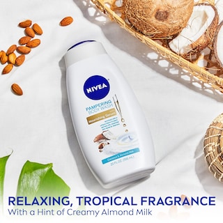 Foto 6 | Gel De Baño Nivea De Leche De Coco Y Almendras, 600 Ml (paquete De 3) - Venta Internacional.
