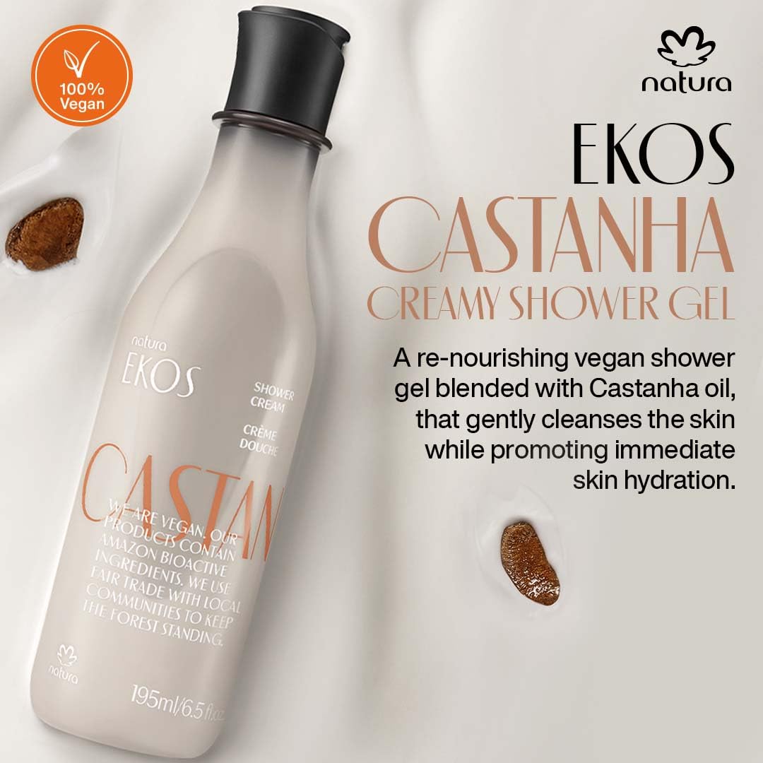 Foto 7 pulgar | Gel De Ducha Natura Ekos Castanha Nutritive 195 Ml Con Omega - Venta Internacional.