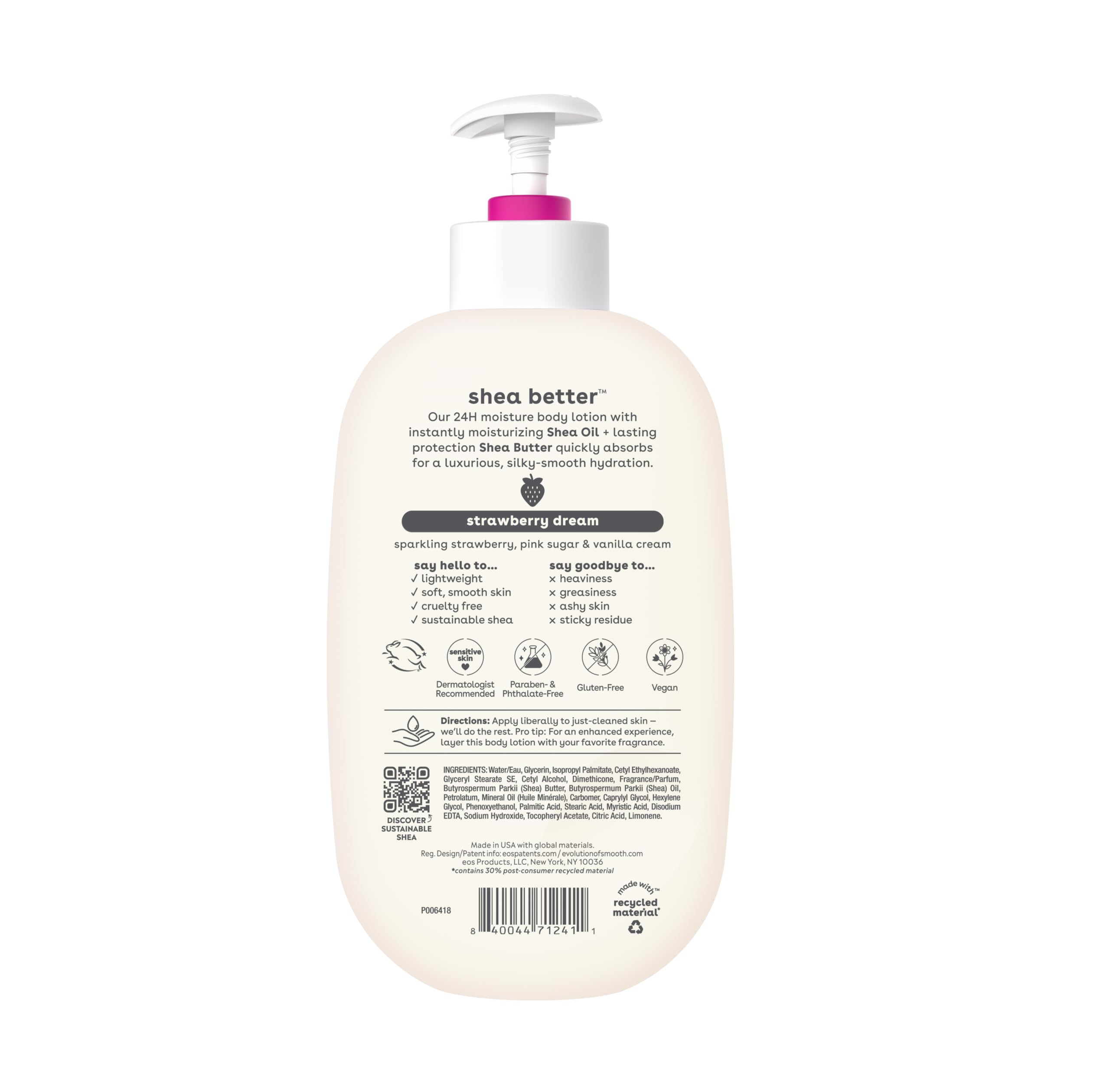 Foto 6 pulgar | Loción Corporal Eos Shea Better Strawberry Dream 473 Ml Vegan - Venta Internacional.