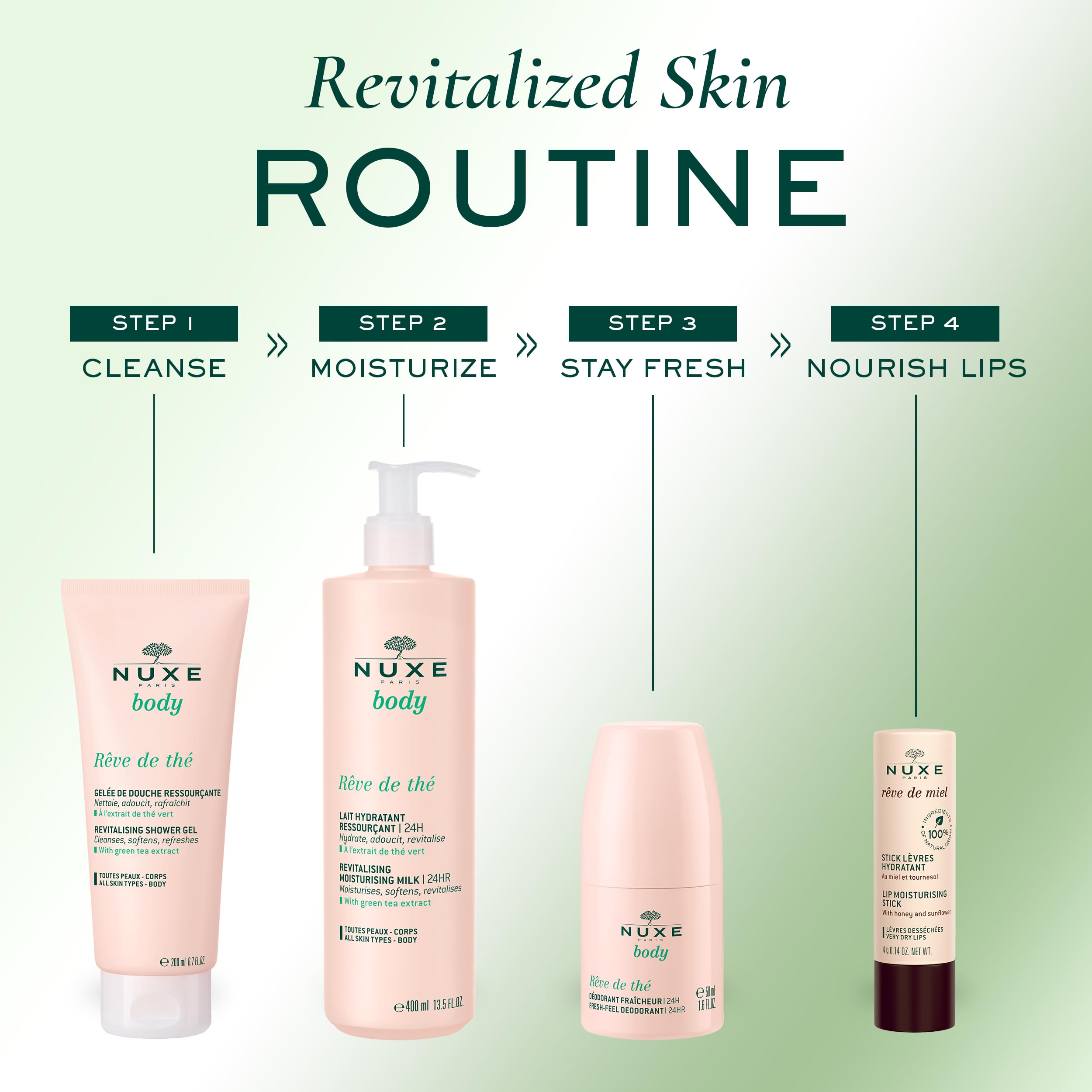 Foto 7 pulgar | Gel De Baño Nuxe Rêve De Thé Revitalizante Con Té Verde 200 Ml - Venta Internacional.