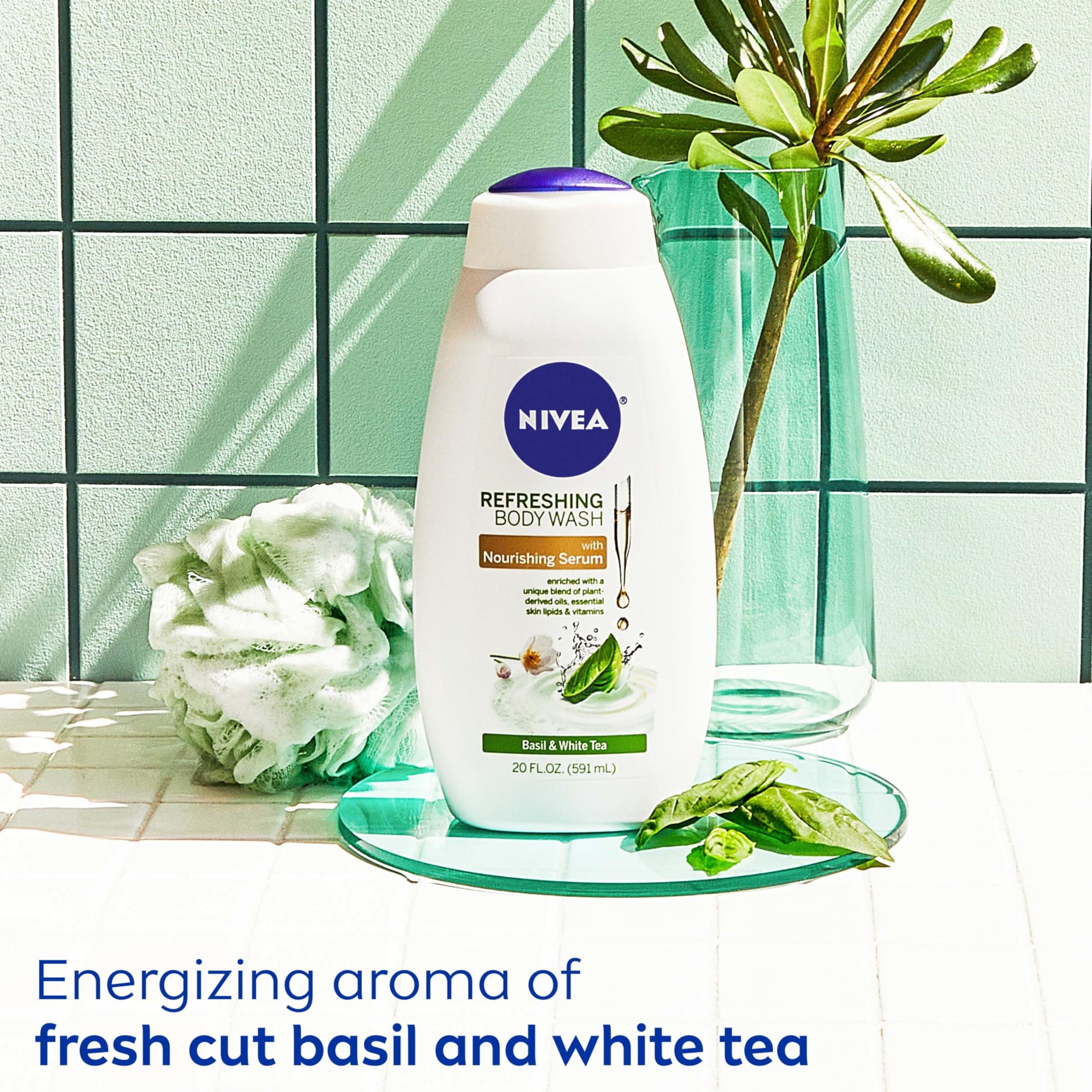 Foto 6 | Gel de Baño Nivea Albahaca y Té Blanco 591 Ml - Venta Internacional