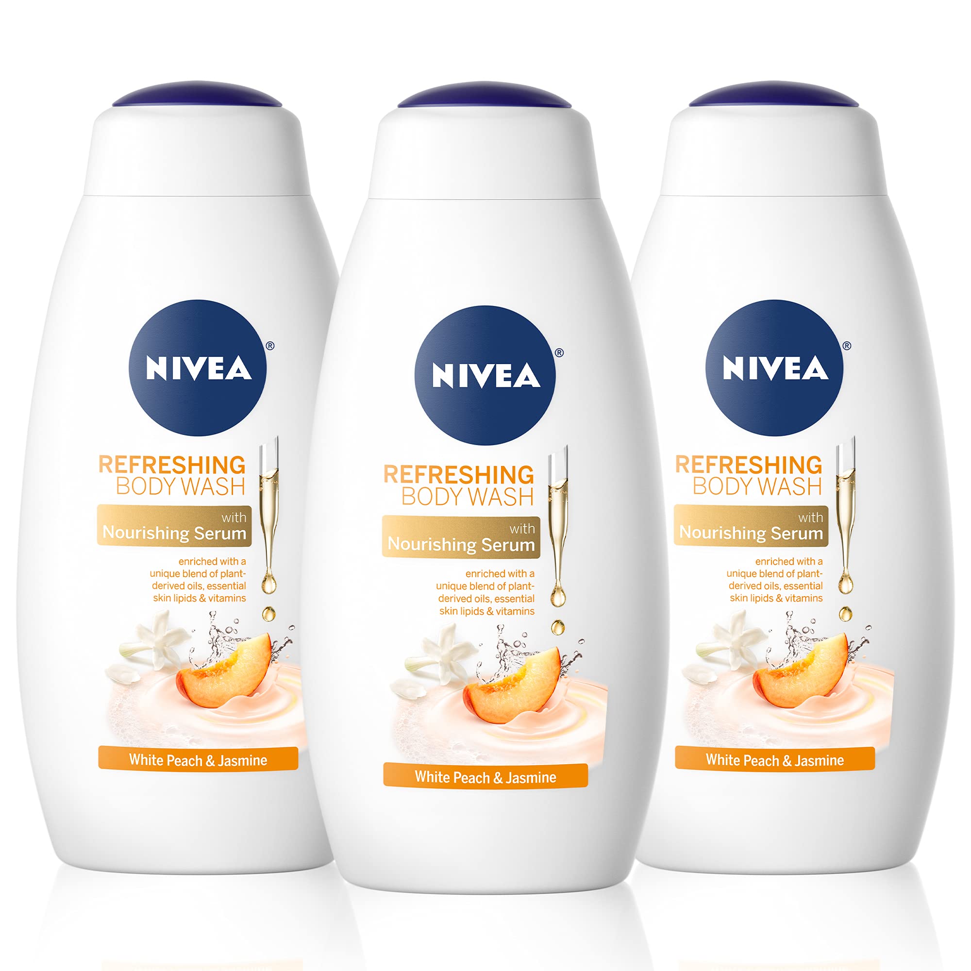 Gel De Baño Nivea White Peach And Jasmine 600 Ml (paquete De 3) - Venta Internacional.