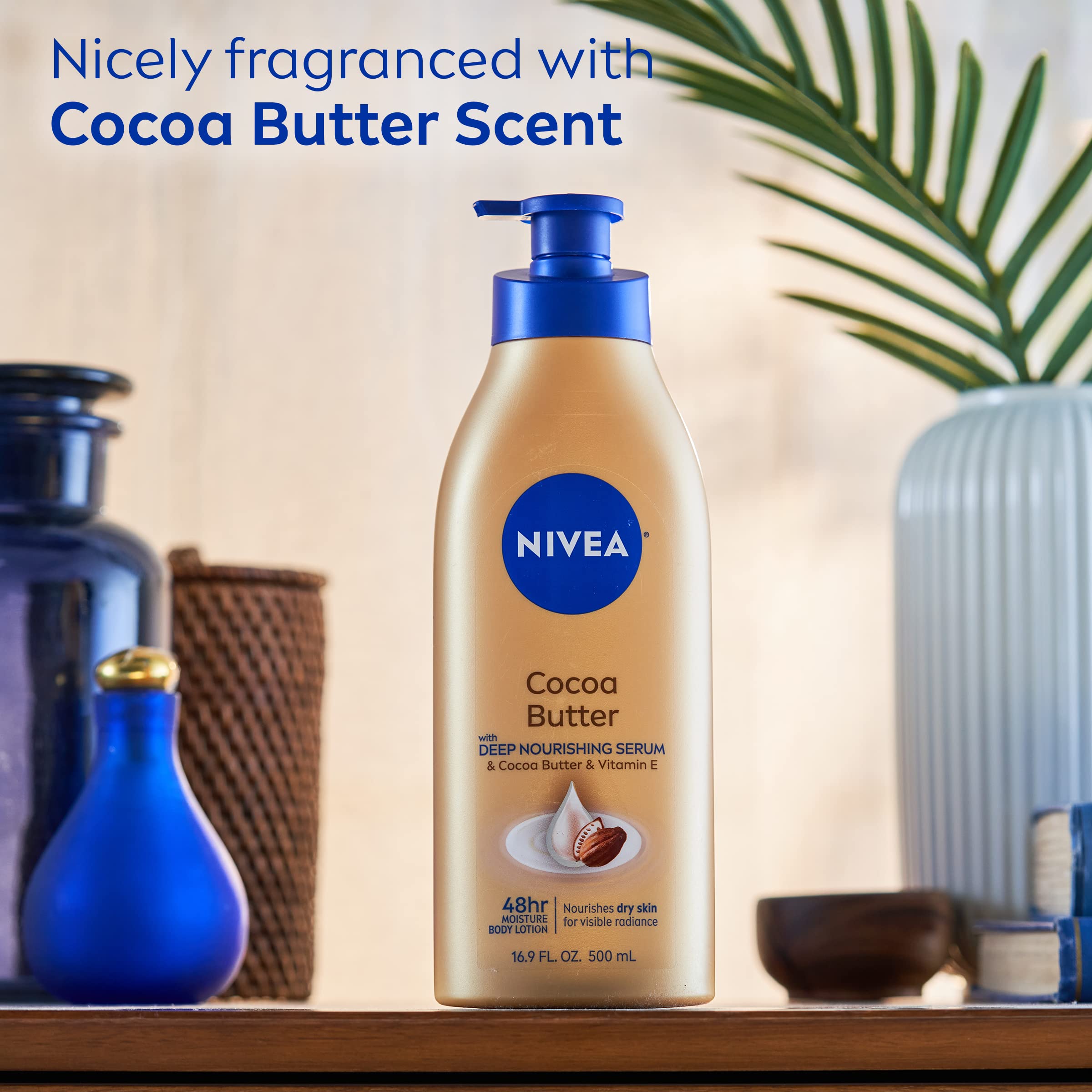 Foto 7 | Loción Corporal Nivea con Manteca de Cacao y Sérum Nutritivo Profundo 500 ml - Venta Internacional