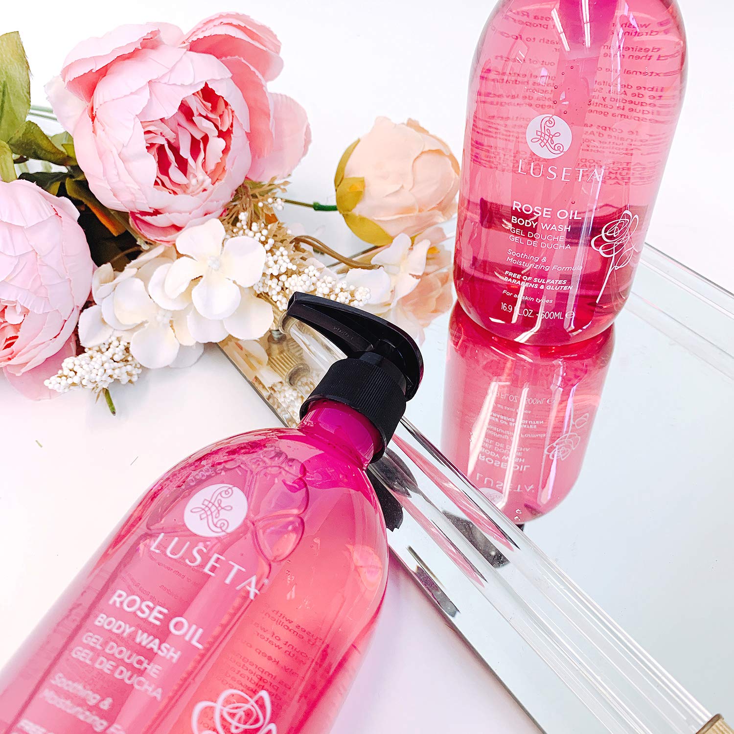 Foto 5 | Gel De Baño Luseta Con Aceite De Rosa Para Piel Seca, 500 Ml, Sin Sulfatos - Venta Internacional.