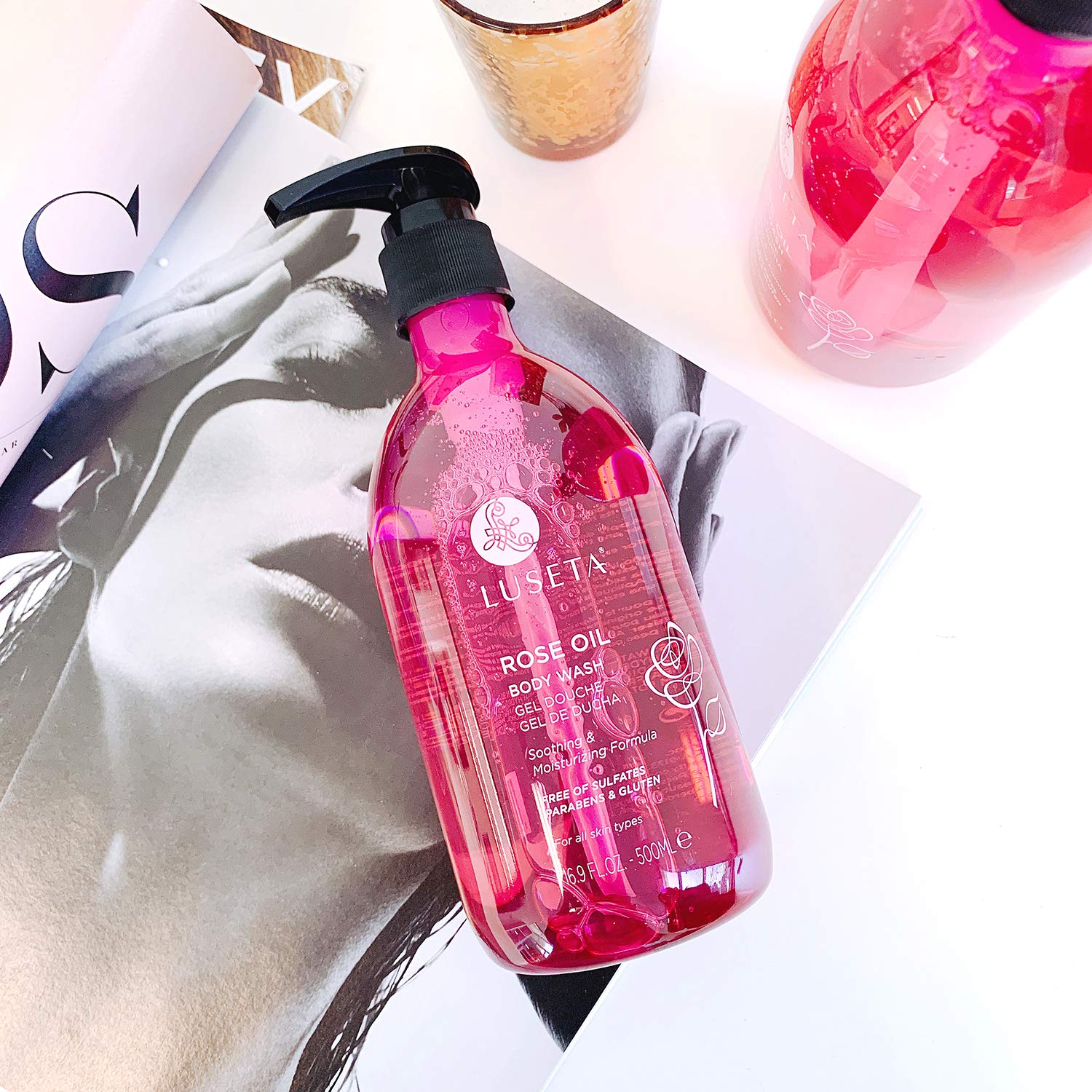 Foto 7 pulgar | Gel De Baño Luseta Con Aceite De Rosa Para Piel Seca, 500 Ml, Sin Sulfatos - Venta Internacional.