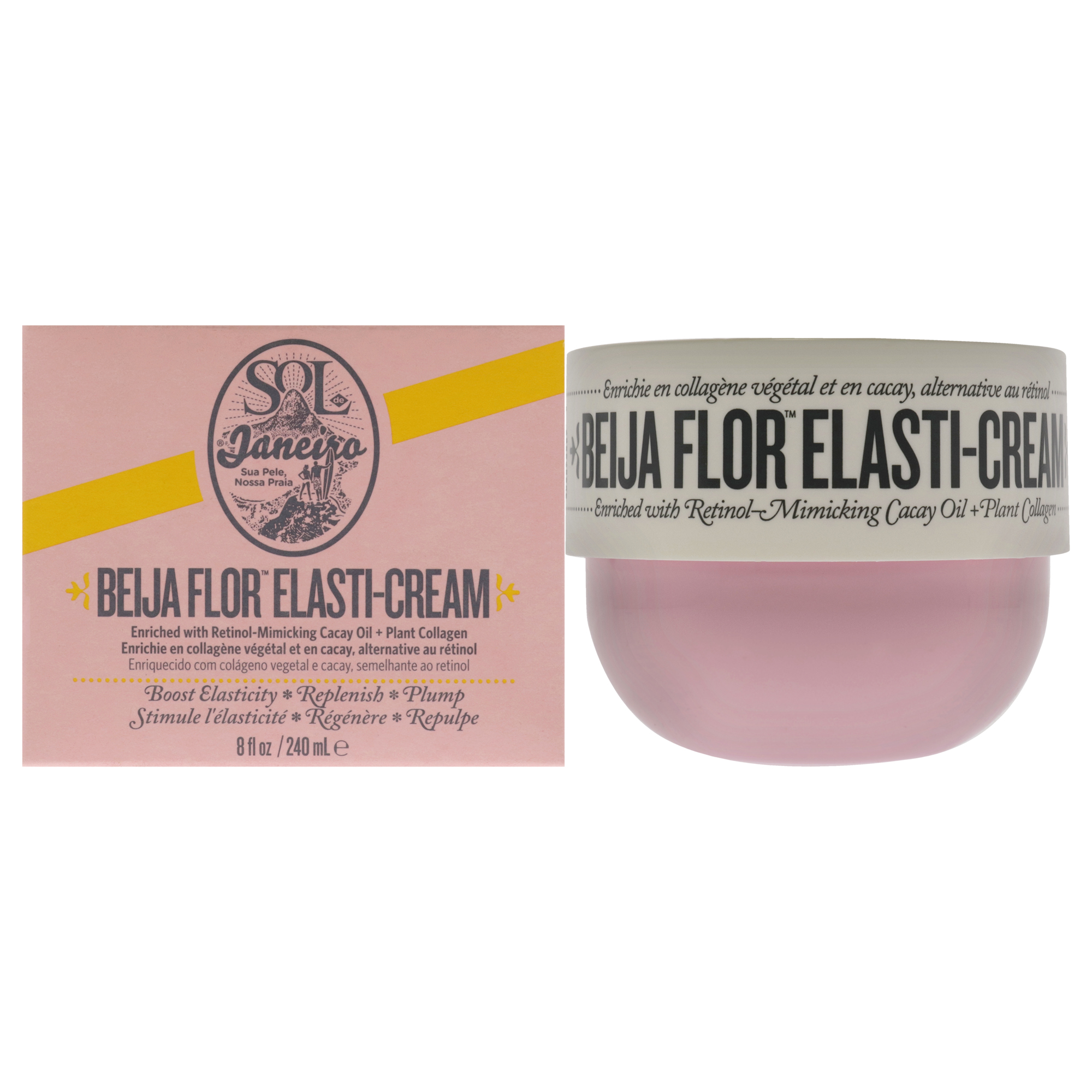 Crema Elástica Beija Flor, 8 Onzas - Venta Internacional.