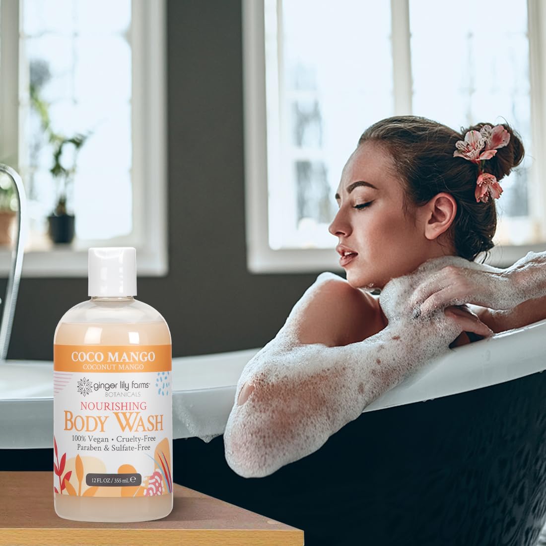 Foto 7 pulgar | Gel De Baño Ginger Lily Farms Botanicals Coco Mango 360ml - Venta Internacional.