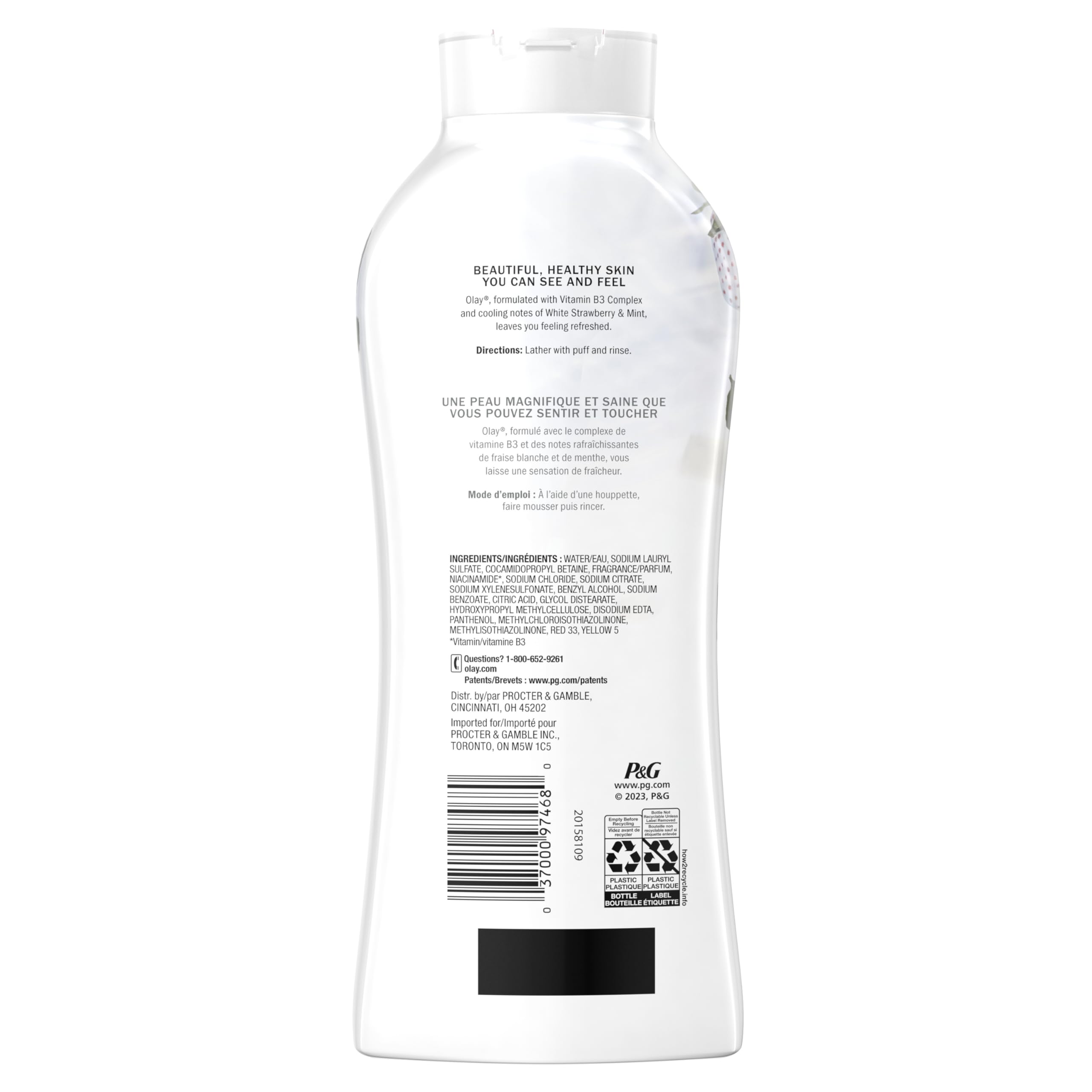 Foto 8 pulgar | Gel De Baño Olay Fresh Outlast White Fresa Y Menta, 650 Ml X 4 - Venta Internacional.
