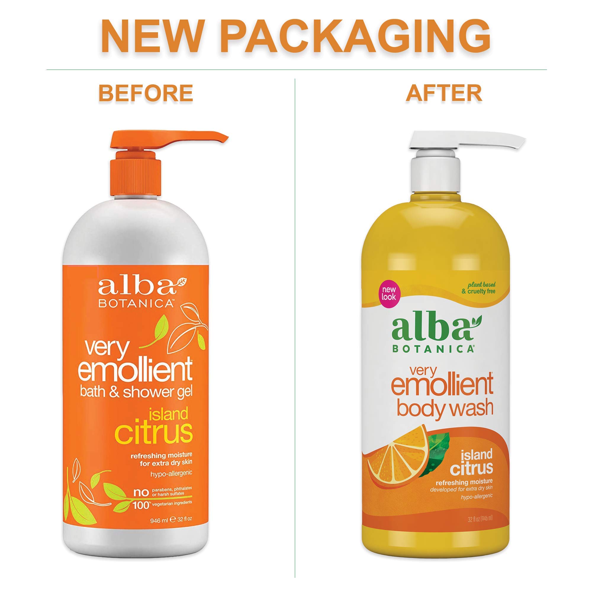 Foto 6 pulgar | Gel De Baño Alba Botanica, Very Emolient Island Citrus, 960 Ml - Venta Internacional.