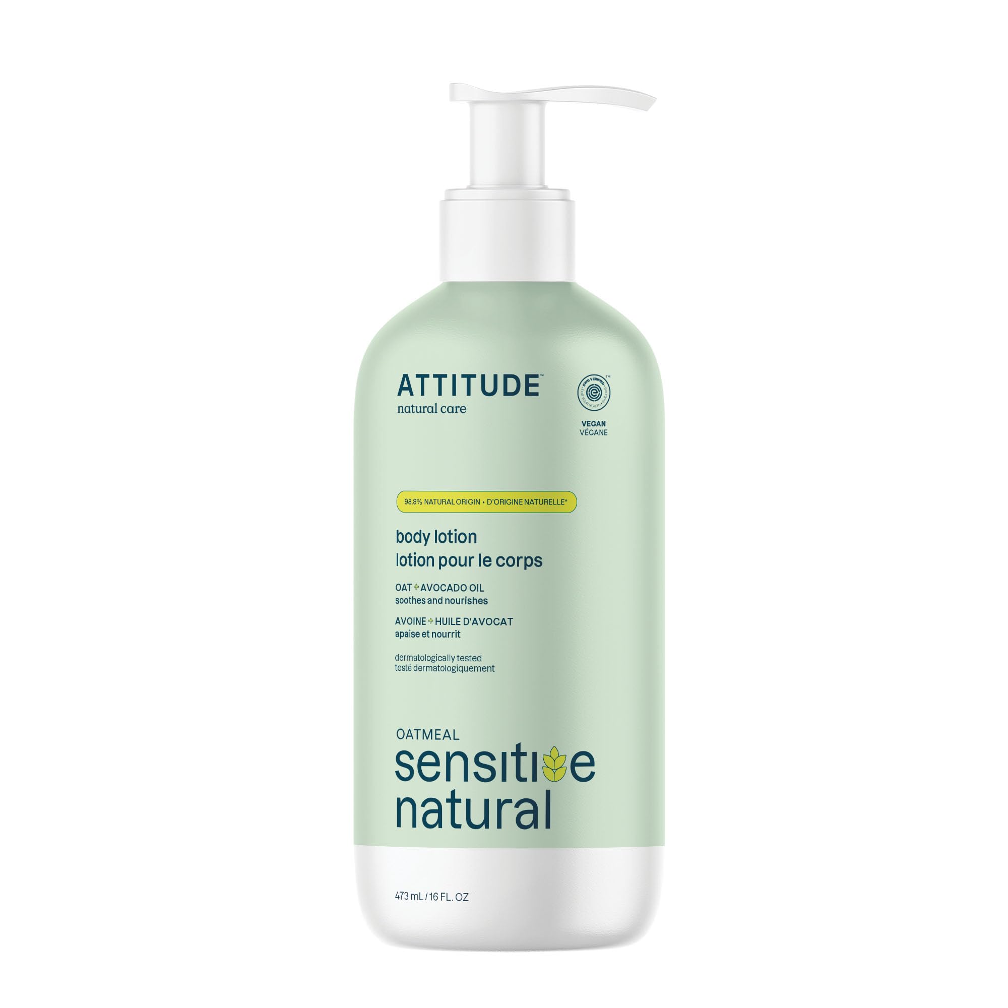 Loción Corporal Attitude Para Piel Sensible Con Aceite De Avena Y Aguacate - Venta Internacional.