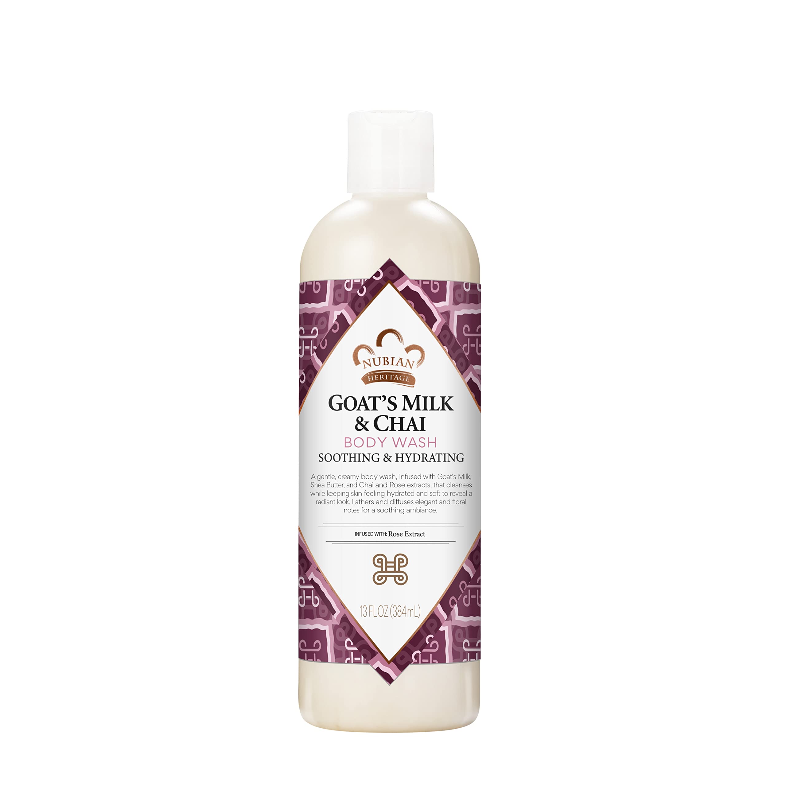 Gel De Baño Nubian Heritage Con Leche De Cabra Y Chai, 385 Ml - Venta Internacional.