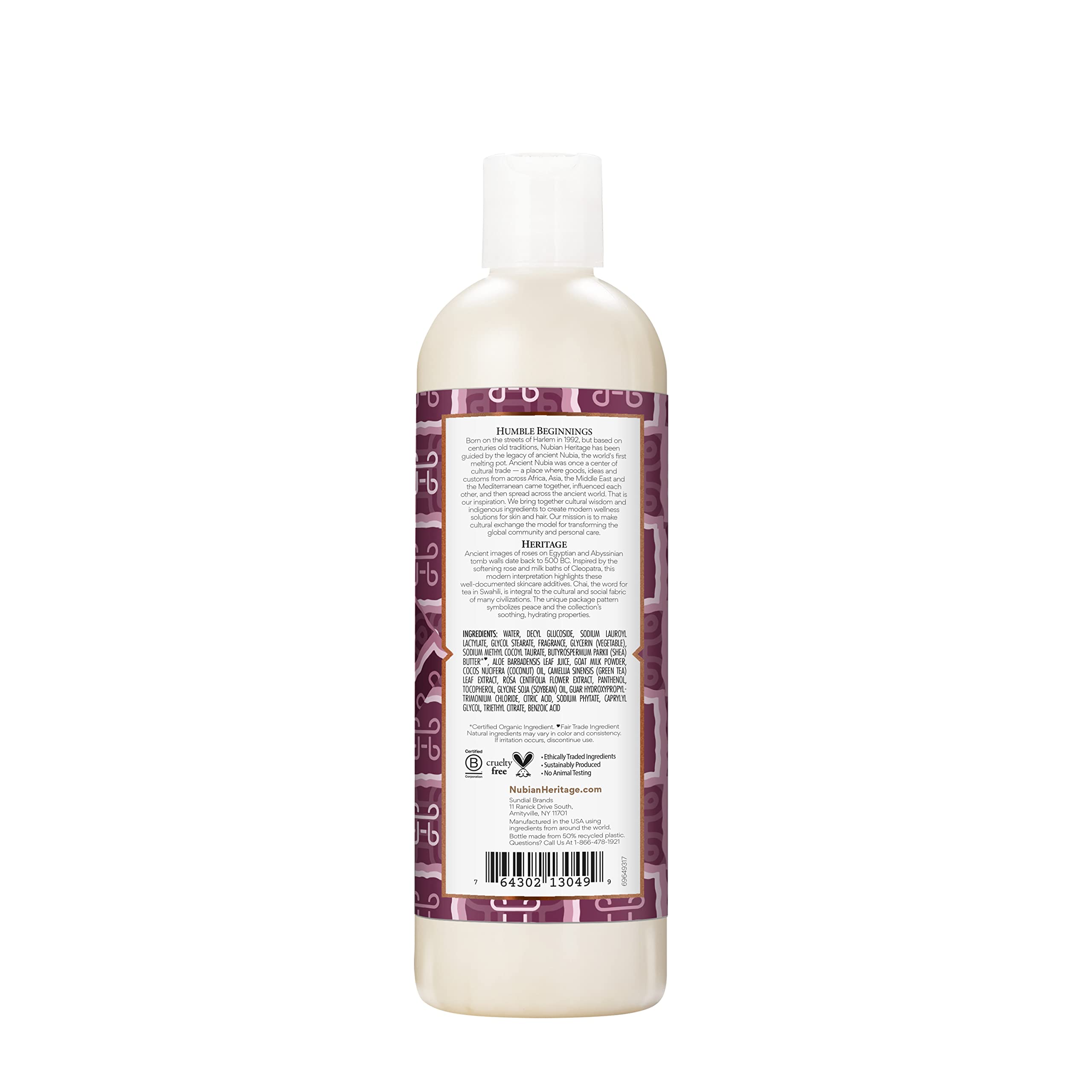 Foto 3 pulgar | Gel De Baño Nubian Heritage Con Leche De Cabra Y Chai, 385 Ml - Venta Internacional.