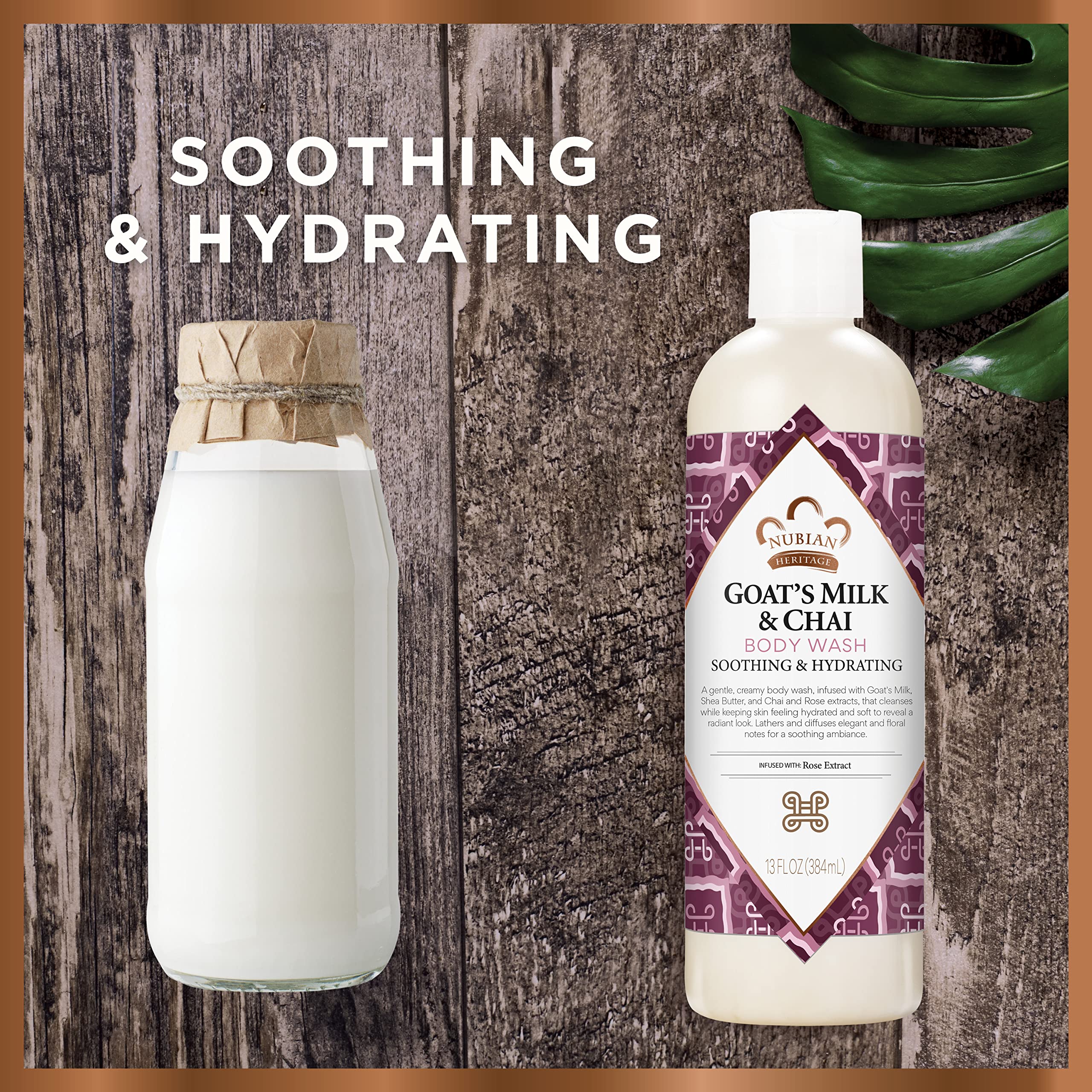 Foto 5 | Gel De Baño Nubian Heritage Con Leche De Cabra Y Chai, 385 Ml - Venta Internacional.