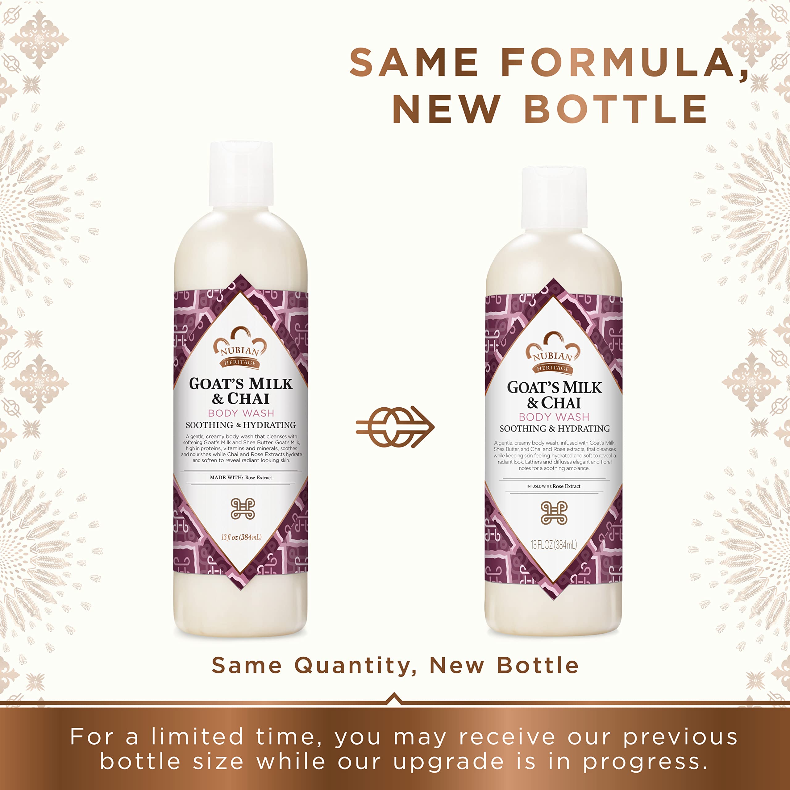 Foto 7 pulgar | Gel De Baño Nubian Heritage Con Leche De Cabra Y Chai, 385 Ml - Venta Internacional.