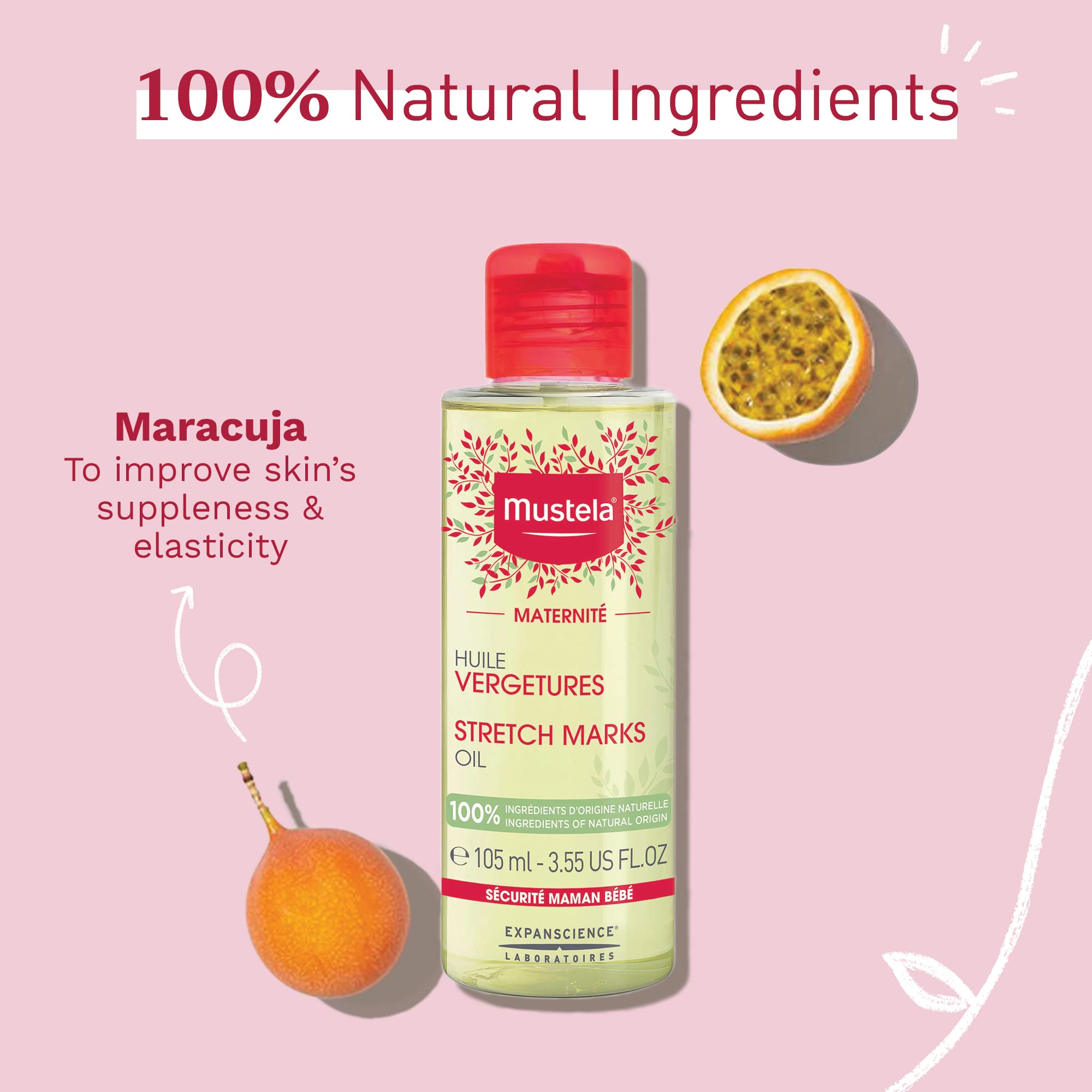 Foto 3 pulgar | Aceite Para Estrías Mustela Maternity Natural Pregnancy 100 Ml - Venta Internacional.