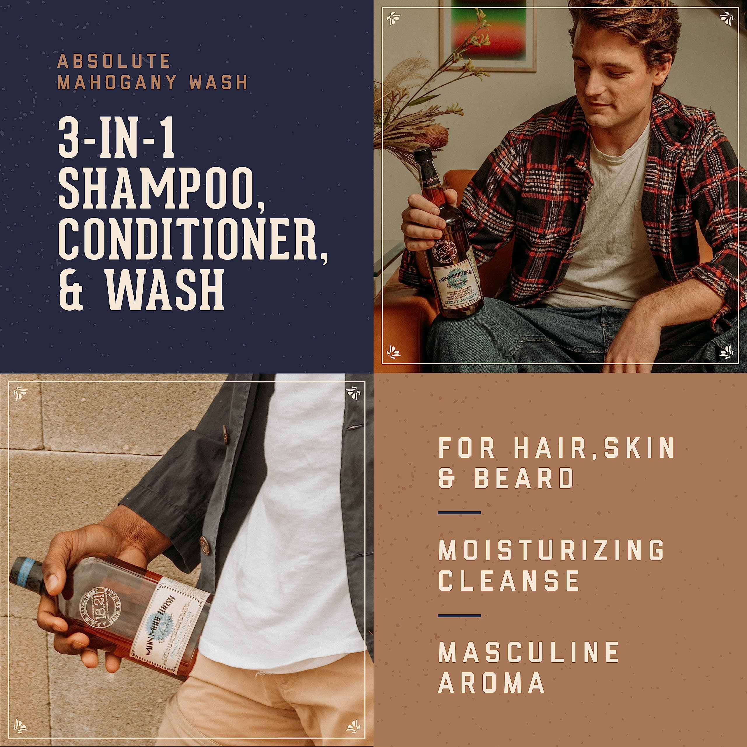 Foto 2 | Champú Y Acondicionador 18.21 Man Made Wash Absolute Mahogany 946ml - Venta Internacional.