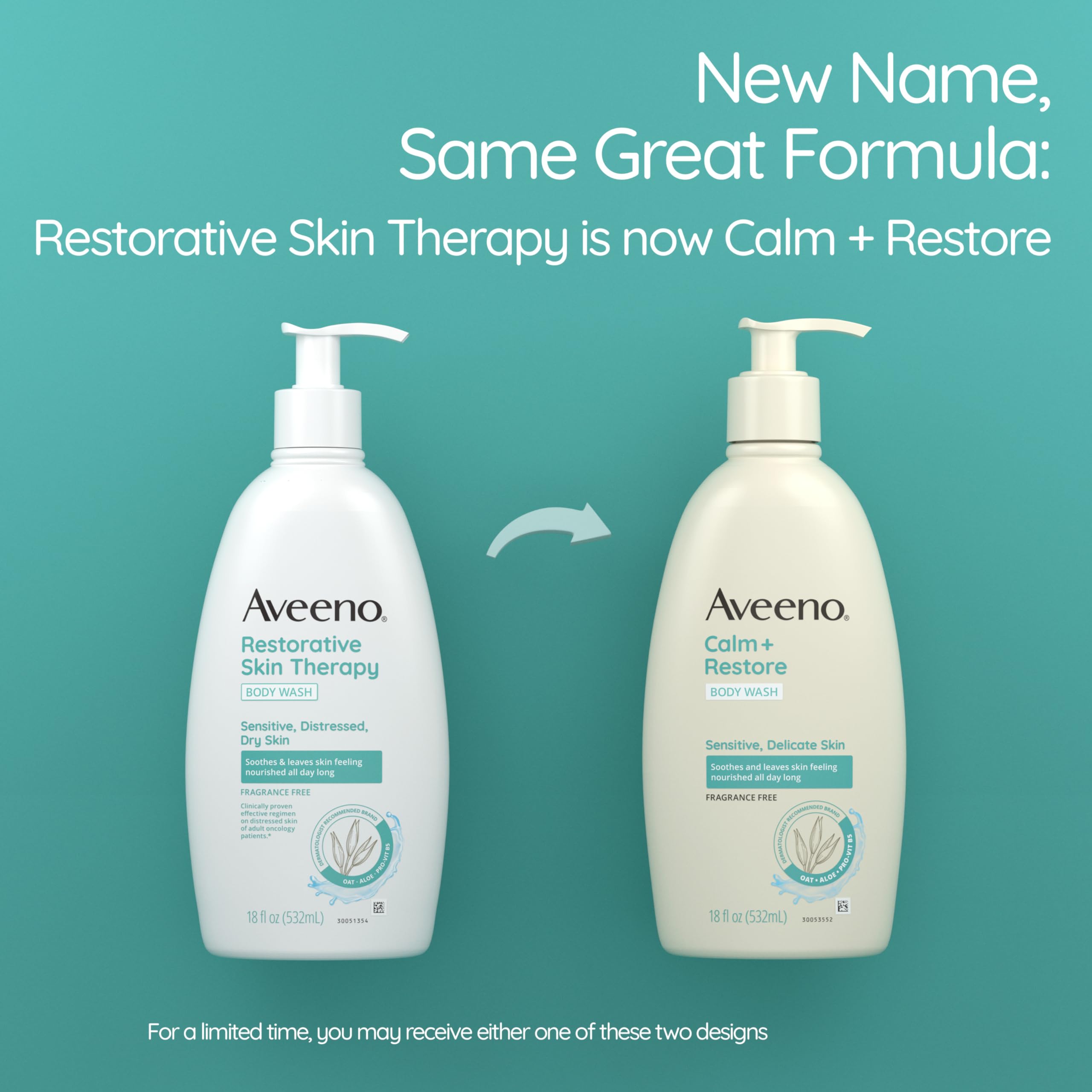 Foto 3 pulgar | Gel De Baño Aveeno Calm + Restore Para Pieles Sensibles 532 Ml - Venta Internacional.