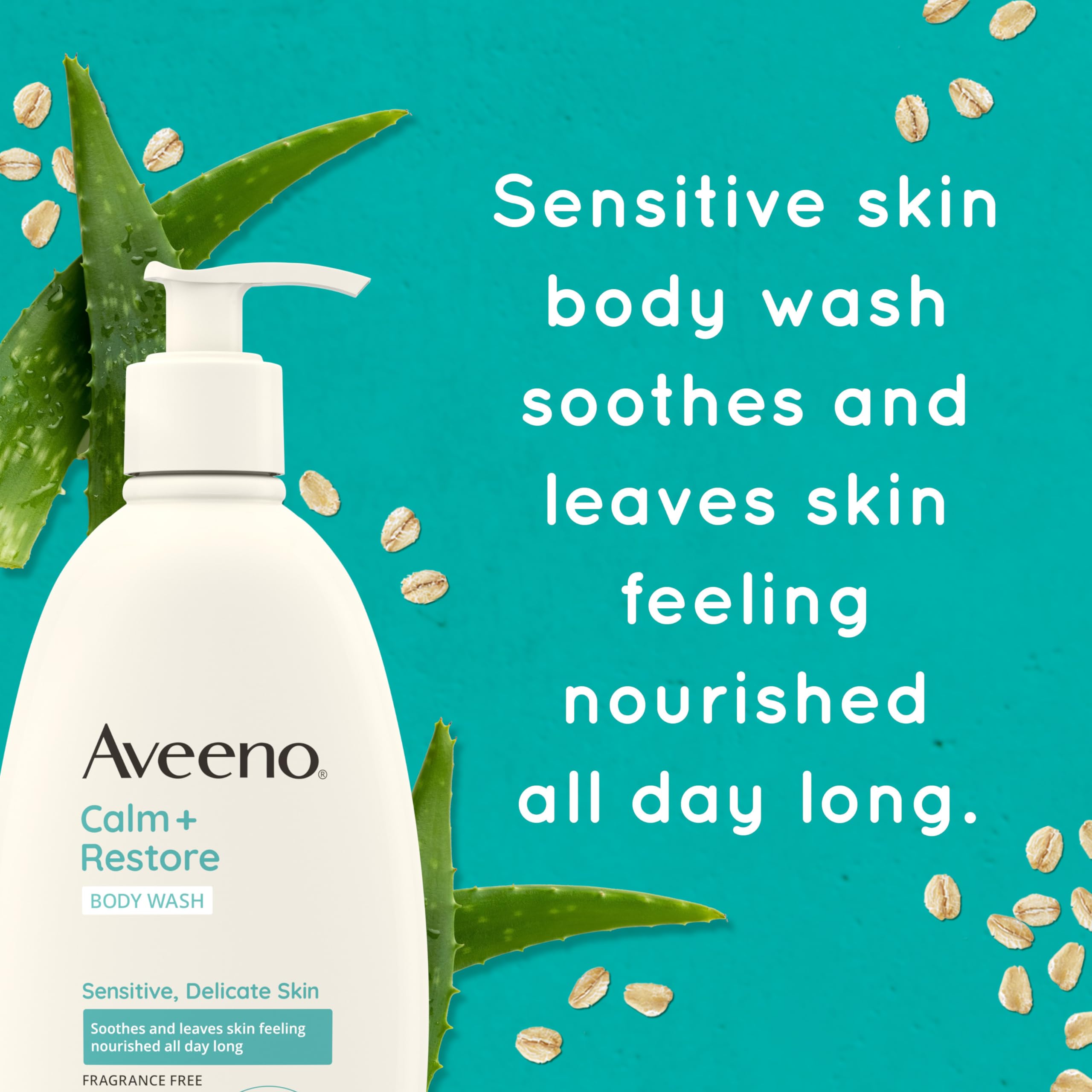 Foto 7 pulgar | Gel De Baño Aveeno Calm + Restore Para Pieles Sensibles 532 Ml - Venta Internacional.