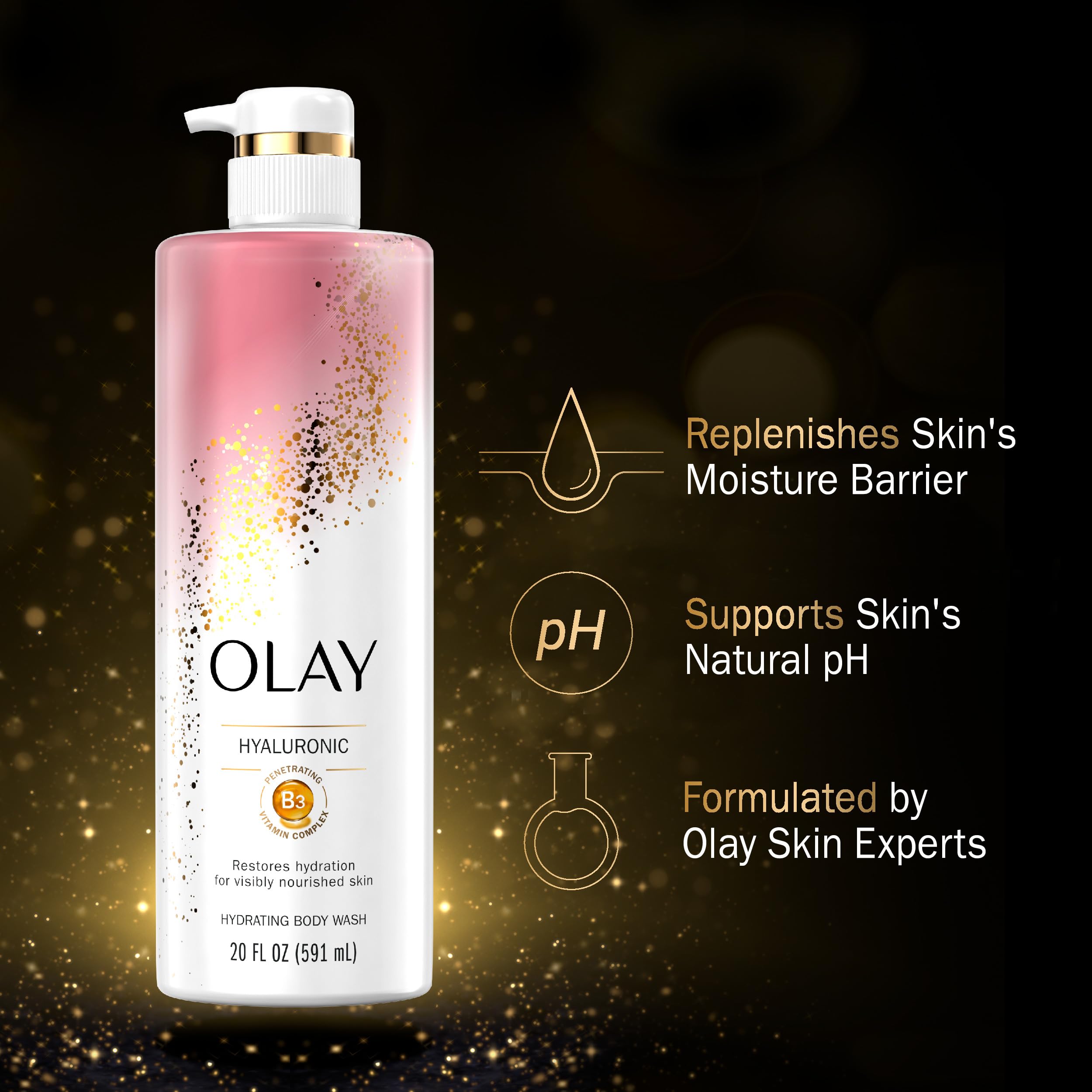 Foto 3 pulgar | Gel De Baño Olay Limpiador Y Nutritivo Con Ácido Hialurónico 600 Ml - Venta Internacional.