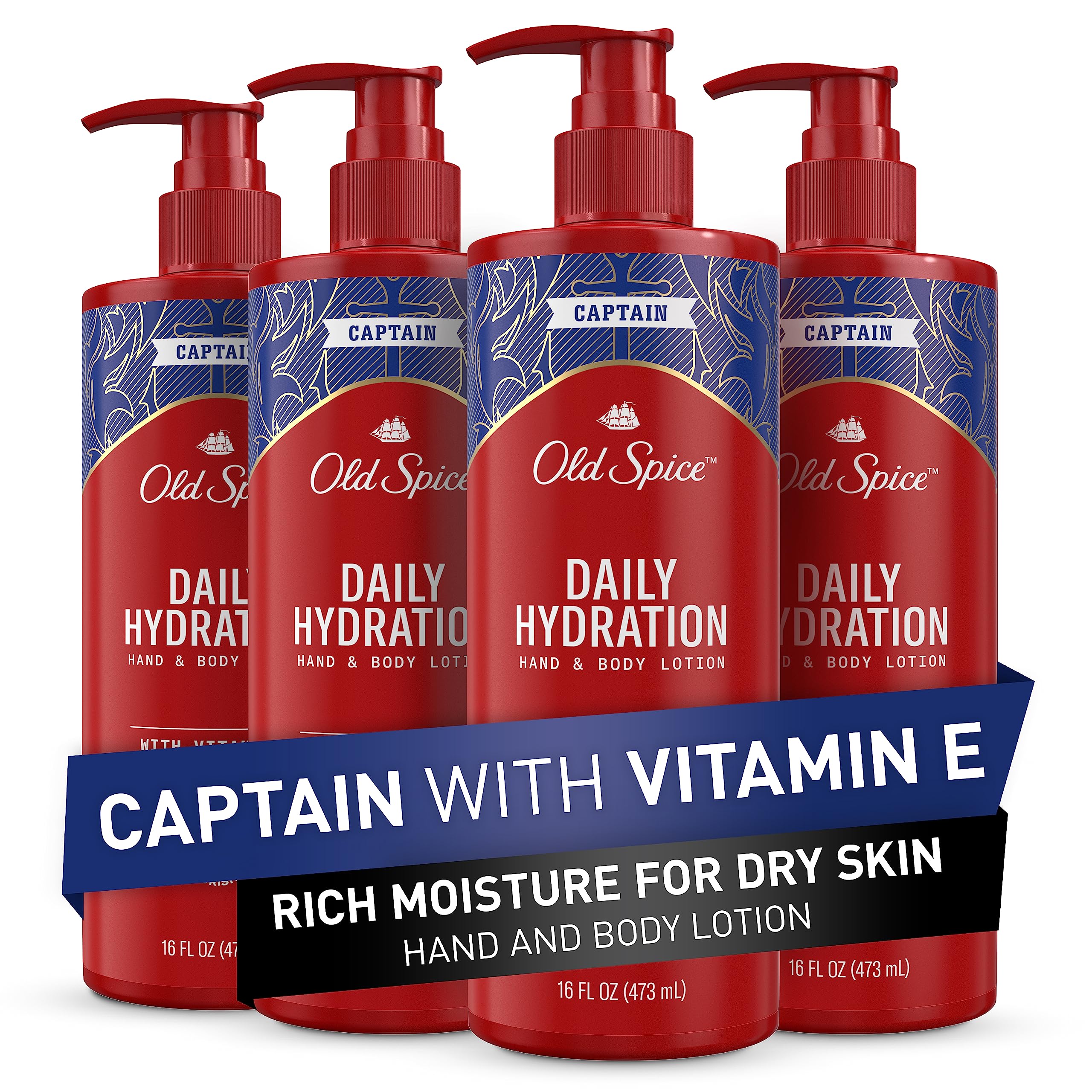 Loción Old Spice Captain Daily Hydration, 480 Ml (paquete De 4) - Venta Internacional.