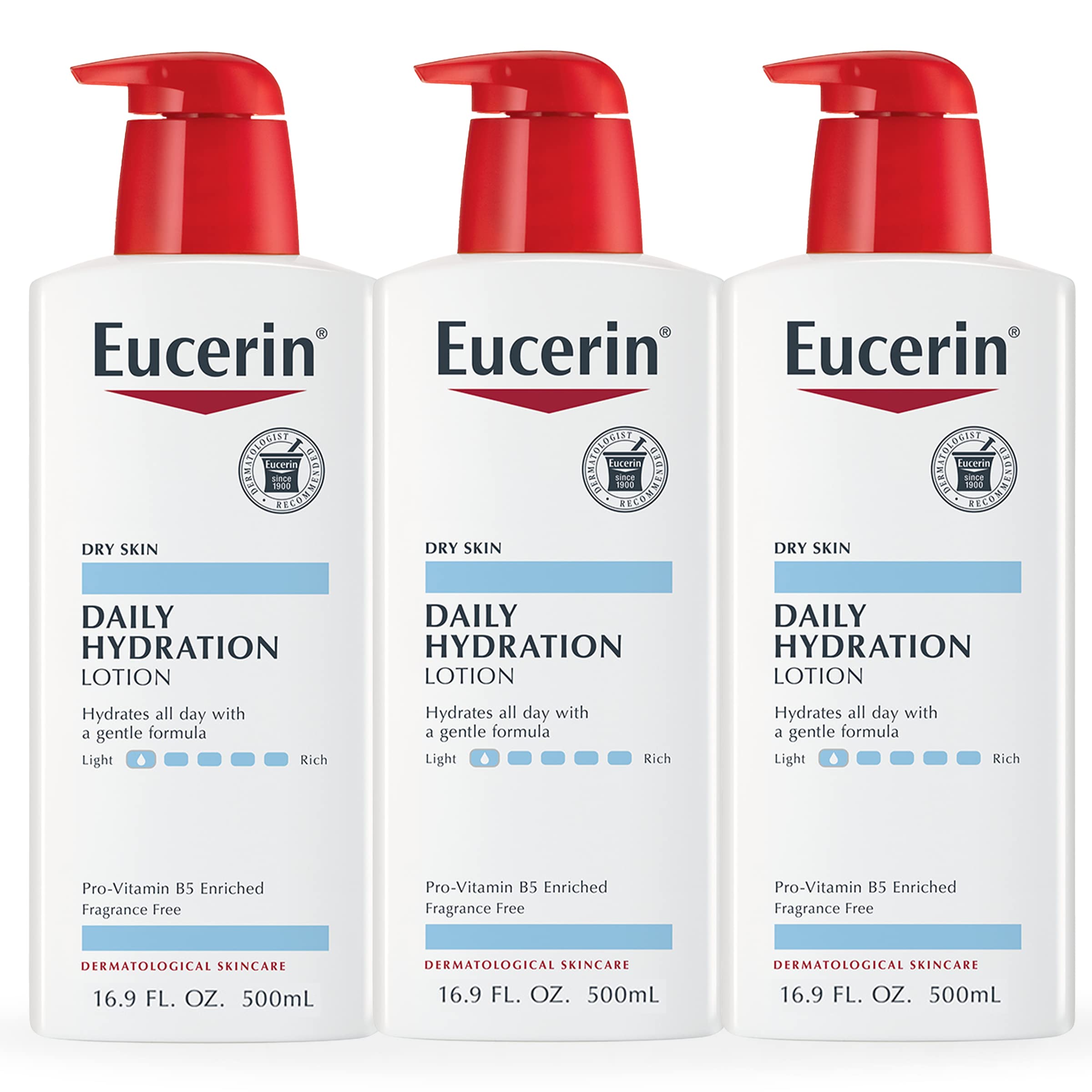 Foto 2 pulgar | Loción Corporal Eucerin Daily Hydration Para Piel Seca 500 Ml X3 - Venta Internacional.