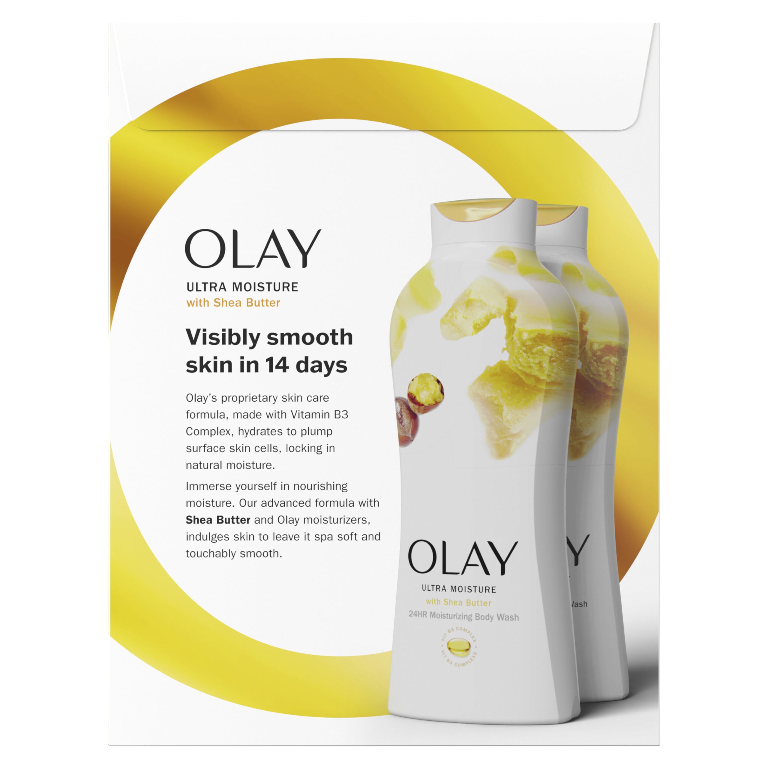 Foto 7 pulgar | Gel De Baño Olay Ultra Moisture Con Aroma A Manteca De Karité 650 Ml X2 - Venta Internacional.