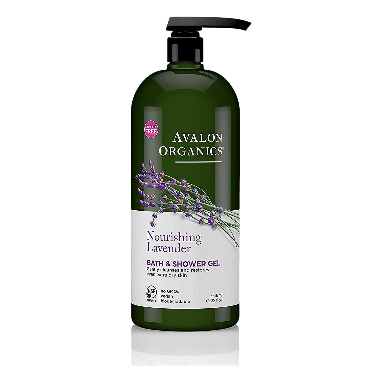 Gel De Baño Y Ducha Avalon Organics Nourishing Lavender 960 Ml - Venta Internacional.