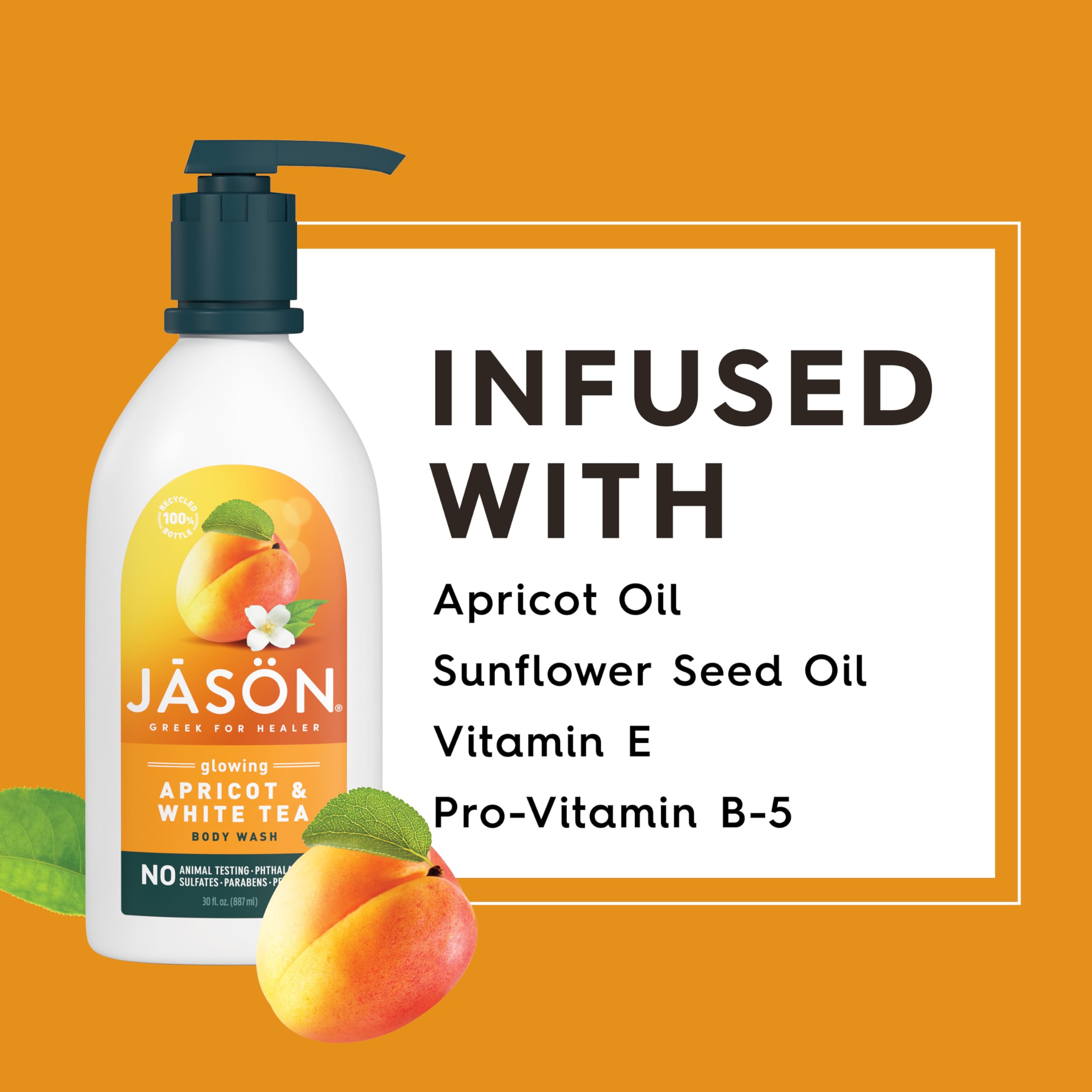 Foto 5 pulgar | Gel De Baño Jason Albaricot And White Tea Glowing 900 Ml - Venta Internacional.