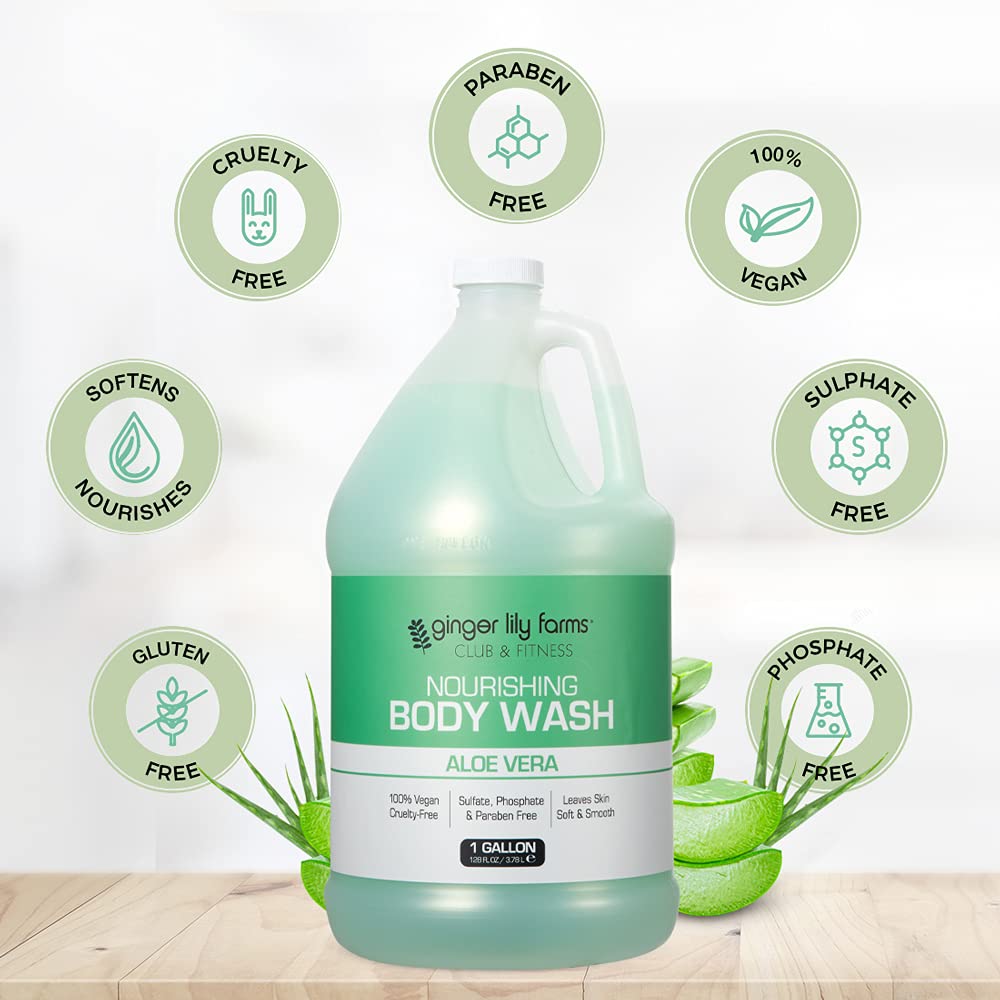 Foto 5 pulgar | Gel De Baño Ginger Lily Farms Club & Fitness 3,8 L Con Aloe Vera - Venta Internacional.