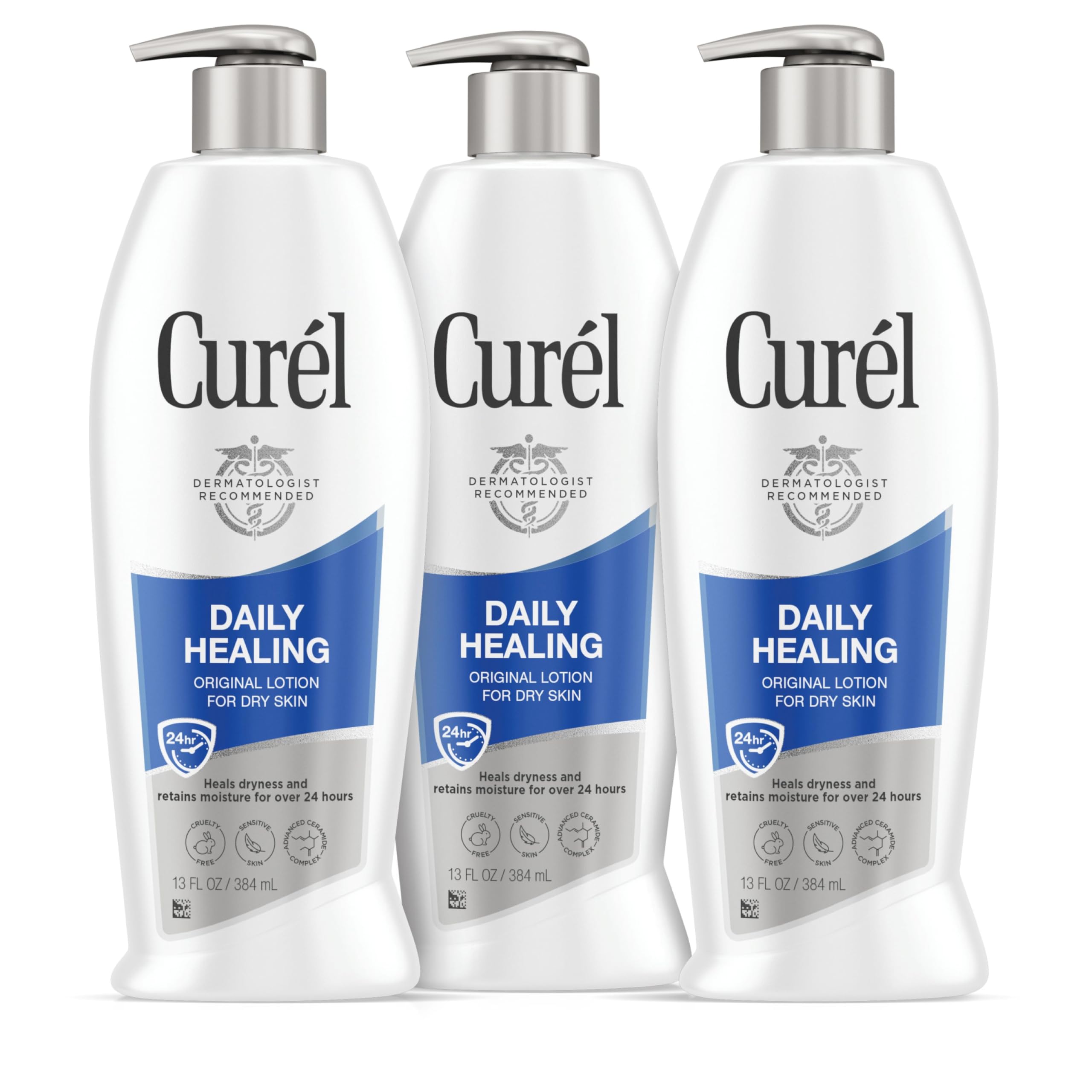 Loción Corporal Curel Daily Healing Para Piel Seca 384 Ml (x3) - Venta Internacional.