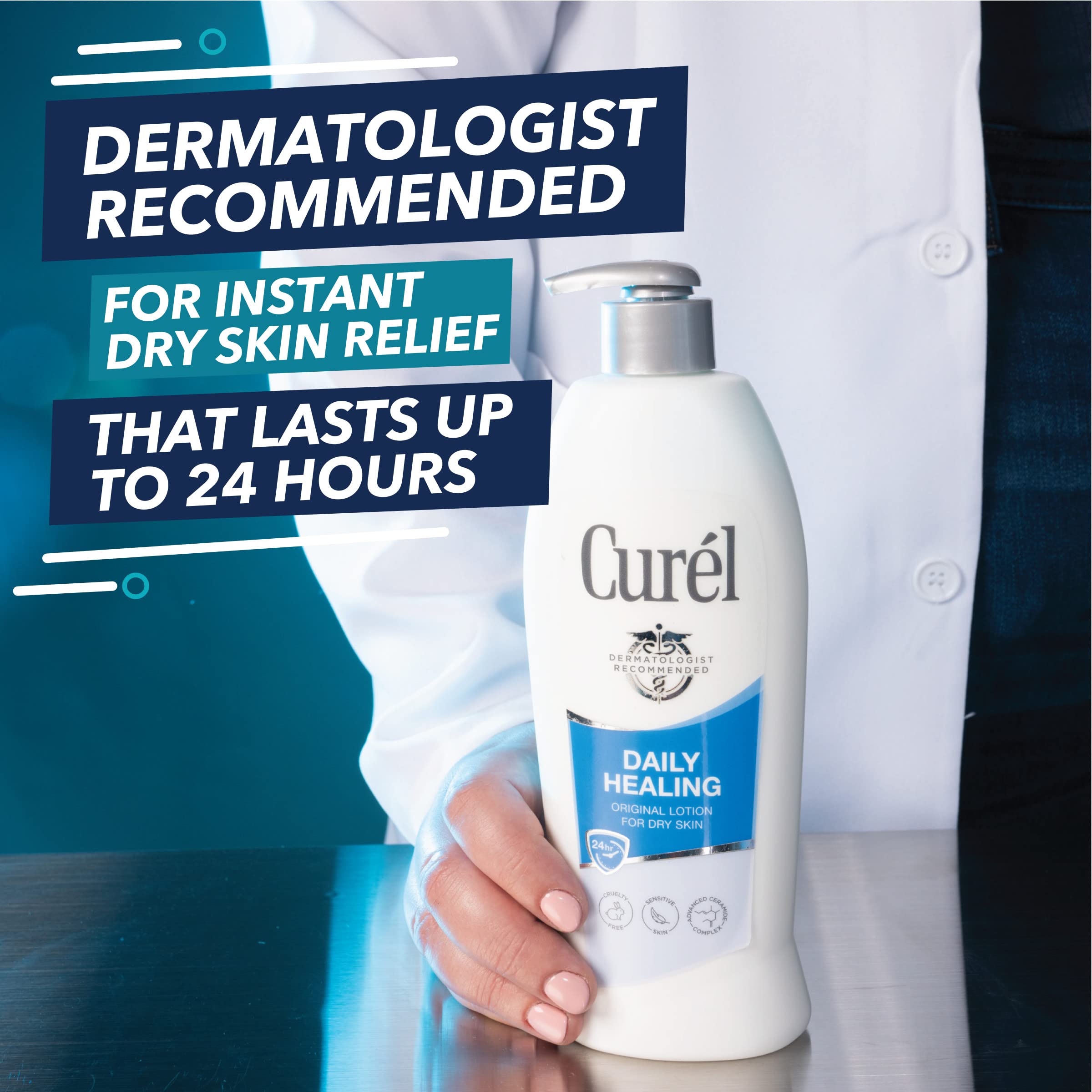 Foto 5 pulgar | Loción Corporal Curel Daily Healing Para Piel Seca 384 Ml (x3) - Venta Internacional.
