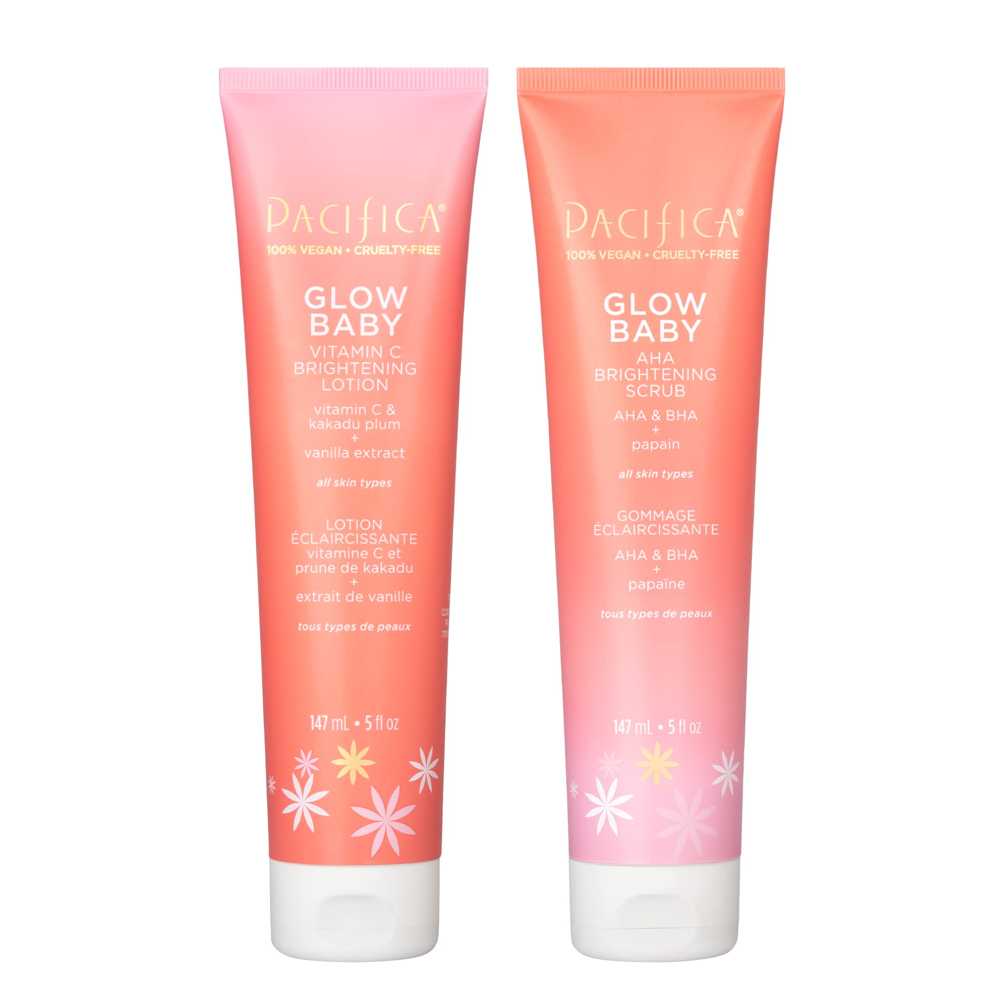 Foto 2 pulgar | Set De Loción Corporal Y Exfoliante Corporal Pacifica Glow Baby Vitamin C - Venta Internacional.