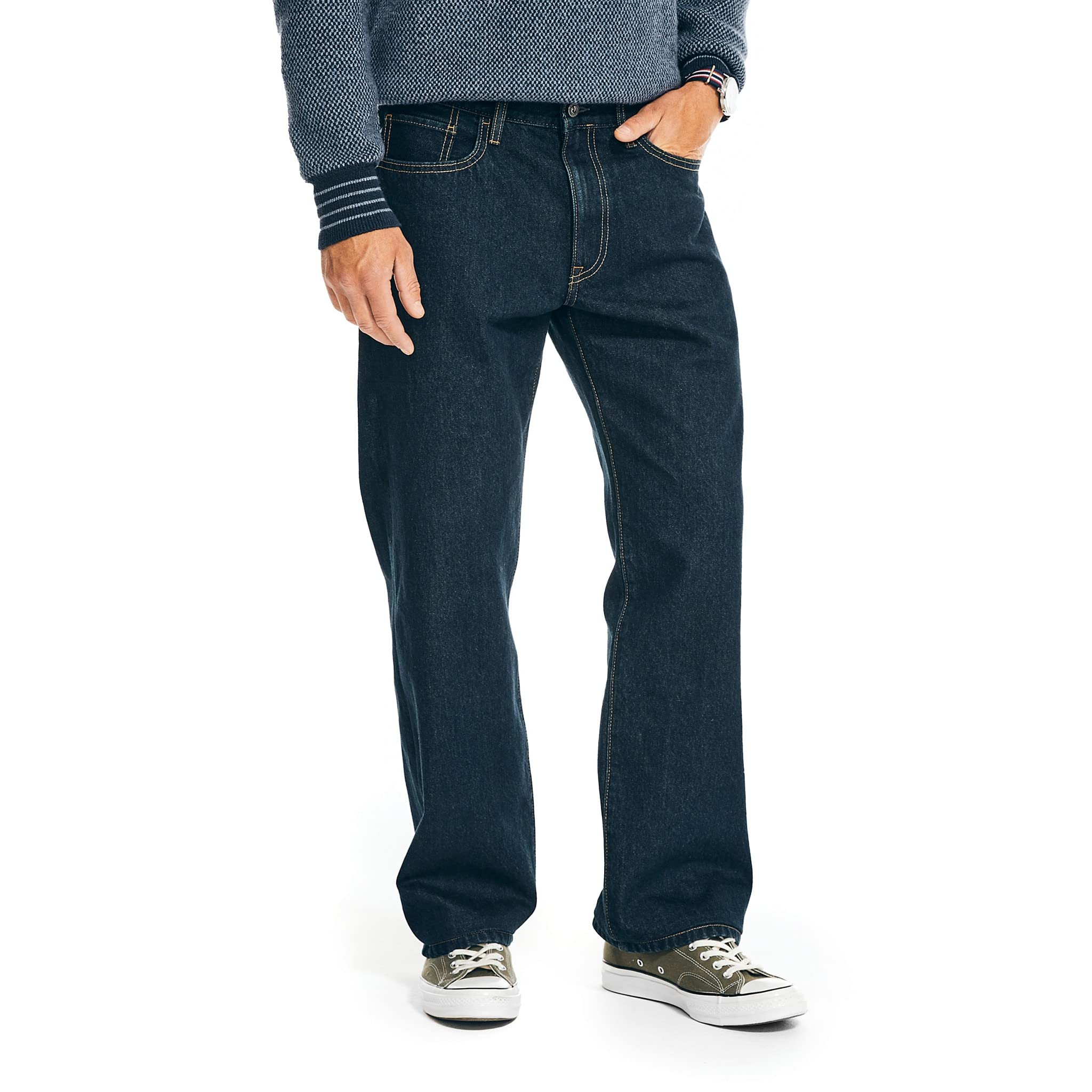 Vaqueros Holgados Auténticos De Jeans Nautica Para Hombre, Pure Ocean Wash - Venta Internacional.