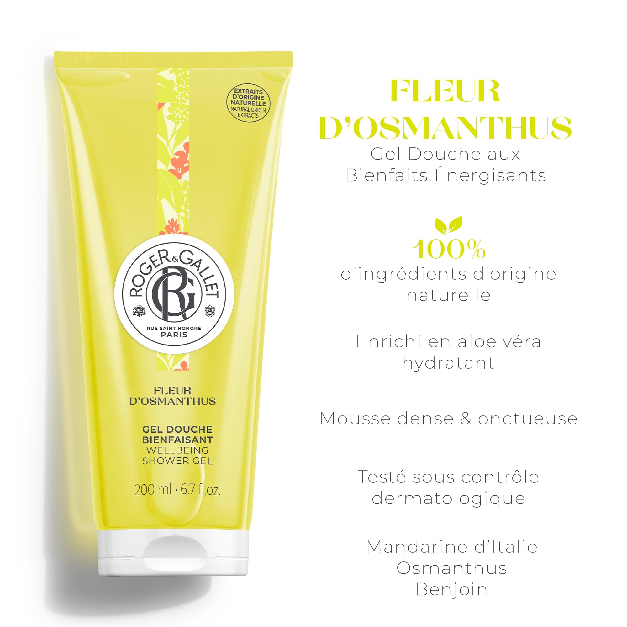 Foto 3 pulgar | Gel De Ducha Y Gel De Ducha Roger & Gallet Fleur D'osmanthus 200 Ml - Venta Internacional.