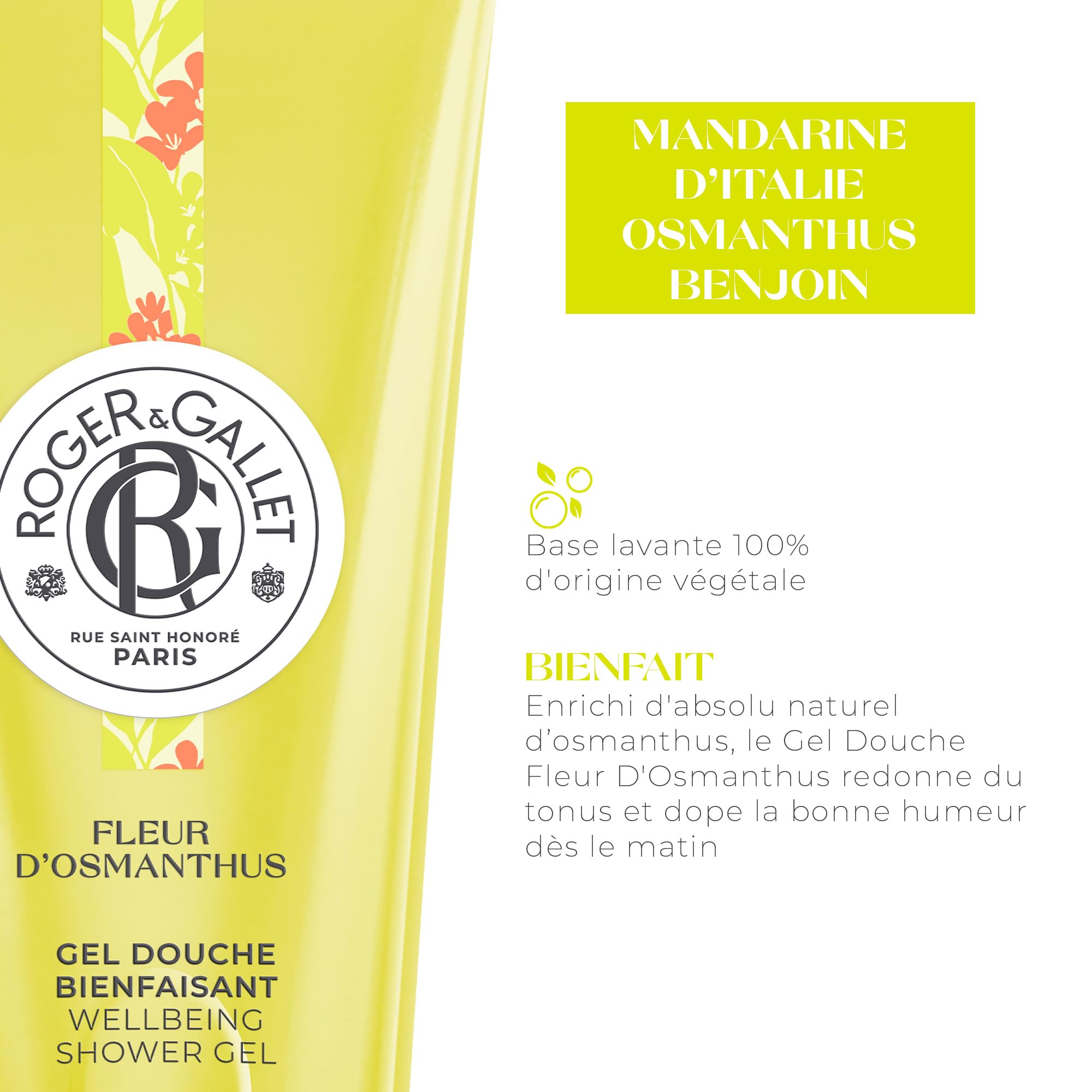 Foto 4 pulgar | Gel De Ducha Y Gel De Ducha Roger & Gallet Fleur D'osmanthus 200 Ml - Venta Internacional.