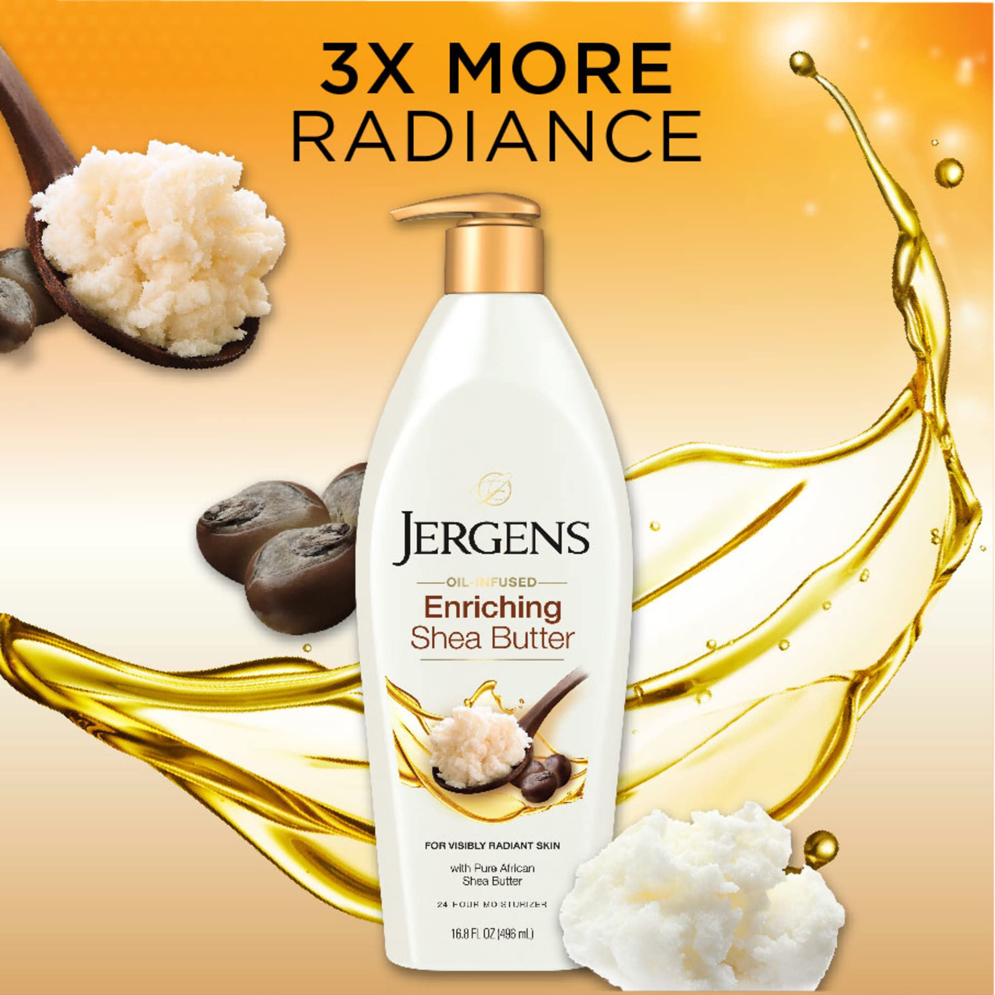 Foto 3 pulgar | Loción Hidratante A Base De Jergens Con Manteca De Karité Con Infusión De Aceite, 500 Ml, 3 Unidades - Venta Inter