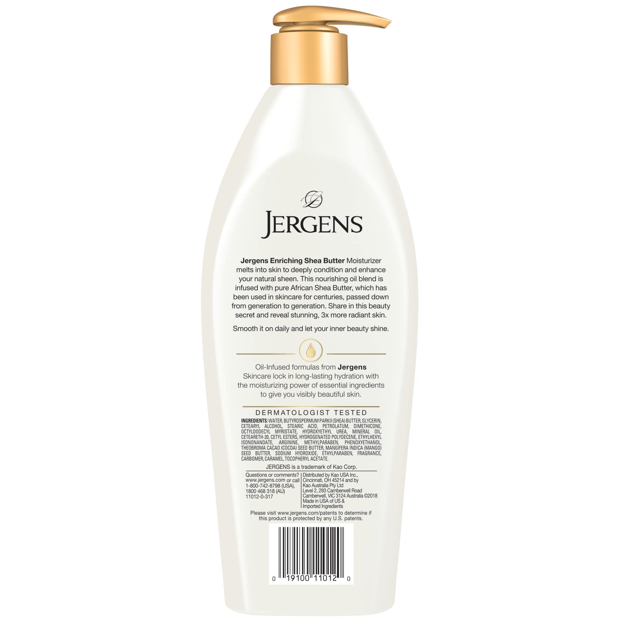 Foto 5 pulgar | Loción Hidratante A Base De Jergens Con Manteca De Karité Con Infusión De Aceite, 500 Ml, 3 Unidades - Venta Inter