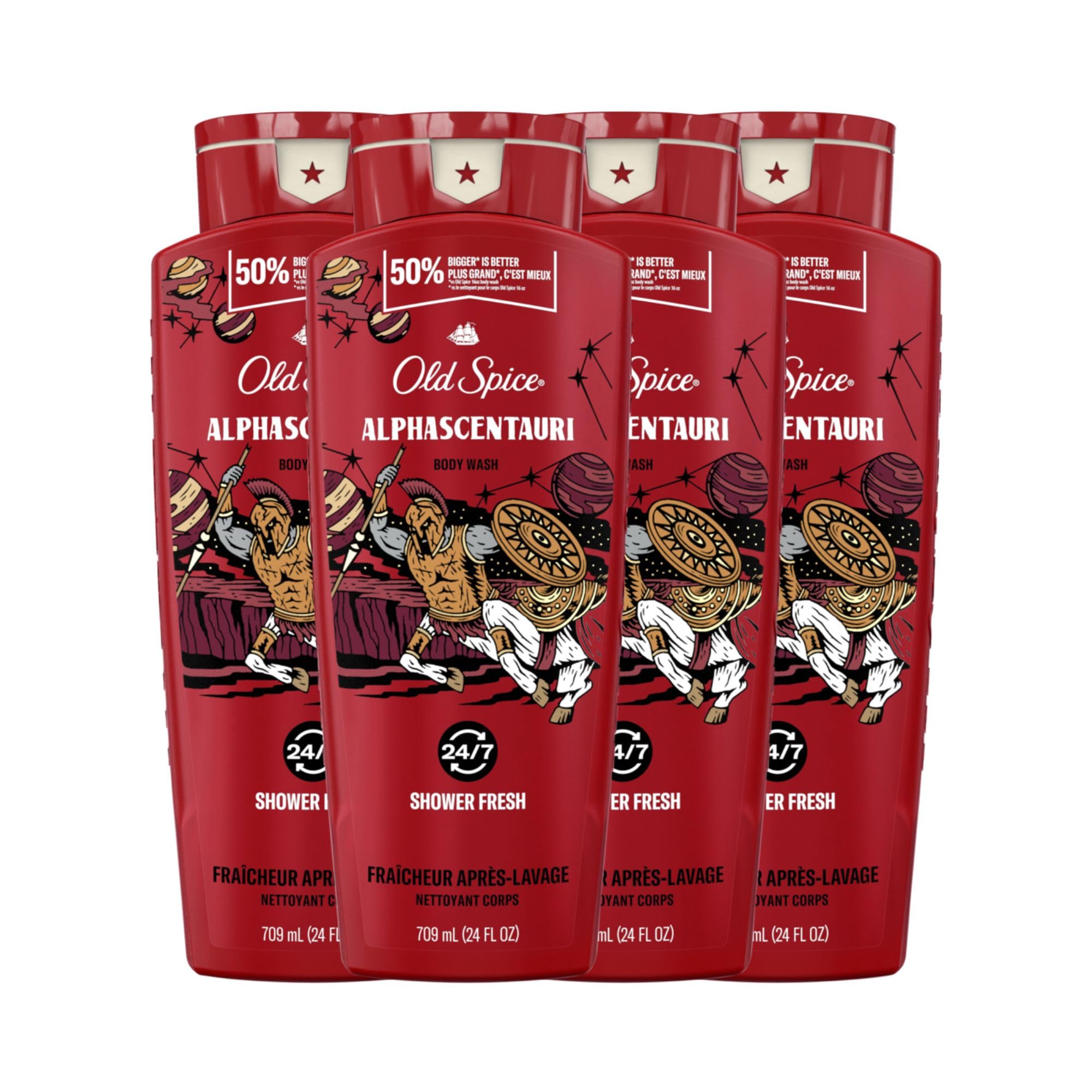 Gel De Baño Old Spice Alpha-scentauri 710 Ml Para Hombre, Paquete De 4 - Venta Internacional.