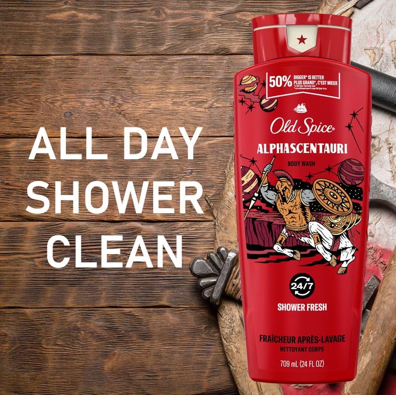 Foto 4 pulgar | Gel De Baño Old Spice Alpha-scentauri 710 Ml Para Hombre, Paquete De 4 - Venta Internacional.