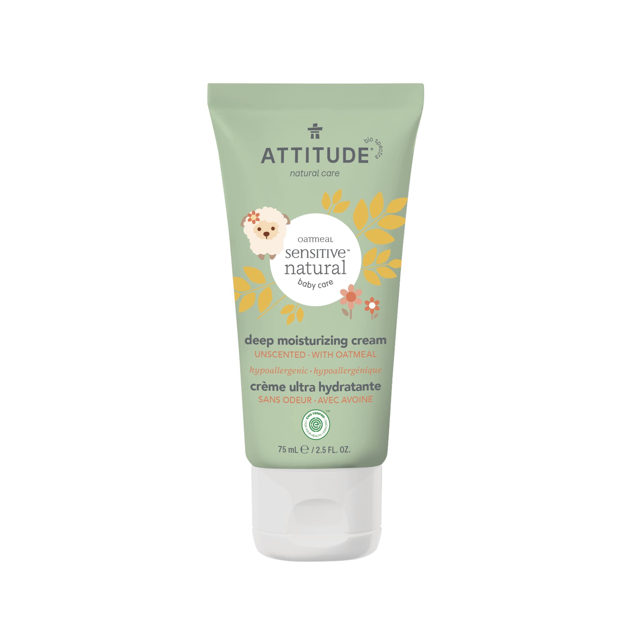 Crema Corporal Attitude Hidratante Profunda 75 Ml, Vegana, Sin Perfume - Venta Internacional.