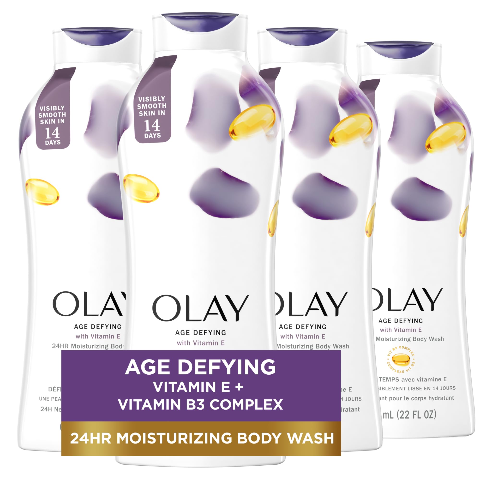 Gel De Baño Olay Antienvejecimiento Con Vitamina E, Hidratante 24 Horas, 660 Ml - Venta Internacional.