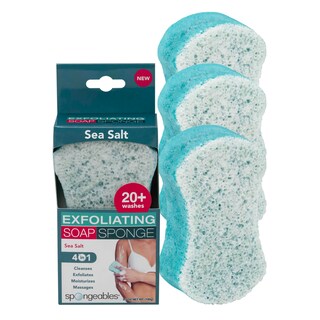 Foto 1 | Esponja De Gel Corporal Spongeables Con Sal Marina, Más De 20 Lavados, 3 Unidades - Venta Internacional.